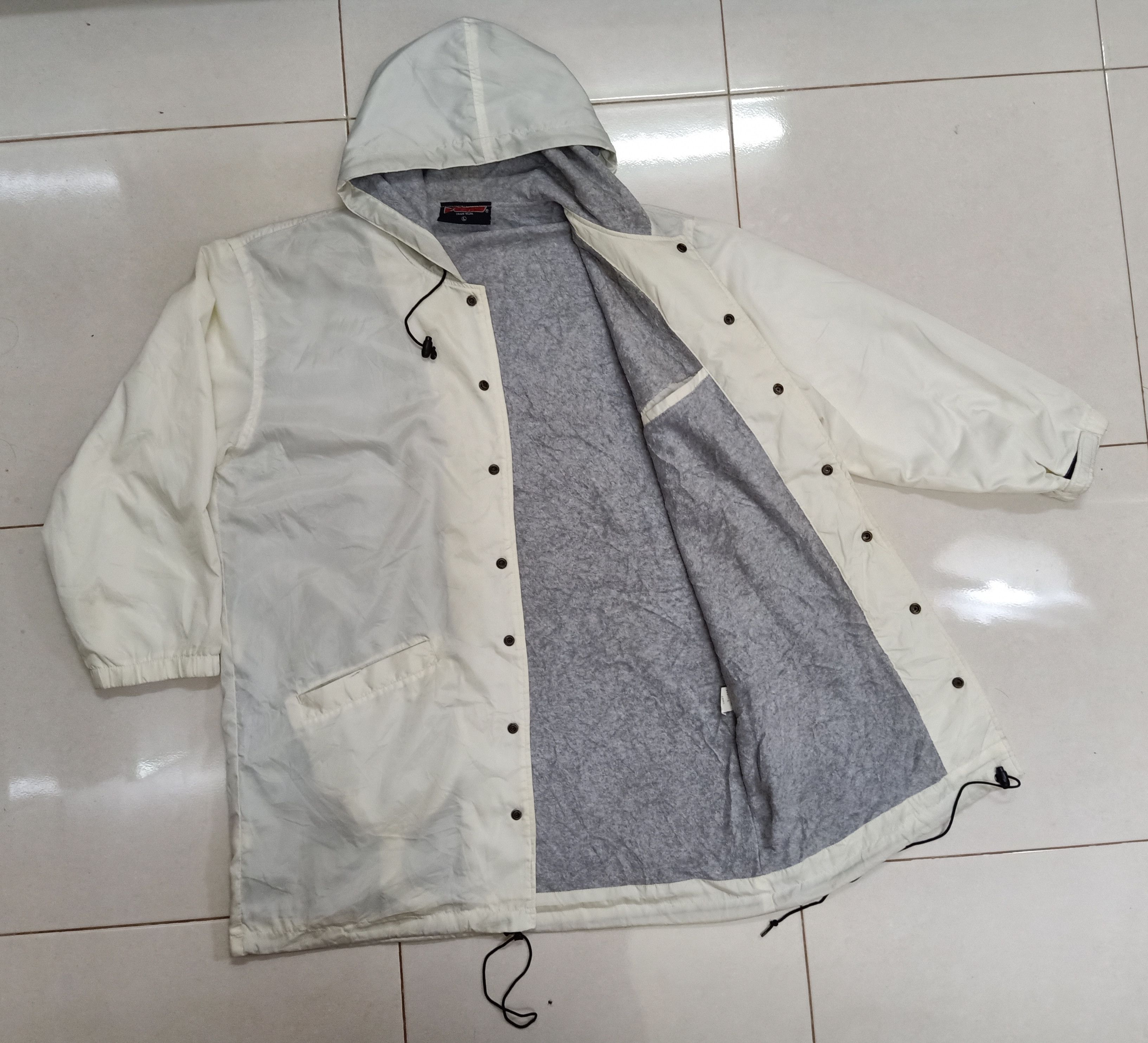 Vans × Vintage VANS Vintage Big Logo Beige White Hoodie Winter Parka Size US L / EU 52-54 / 3 - 5 Thumbnail