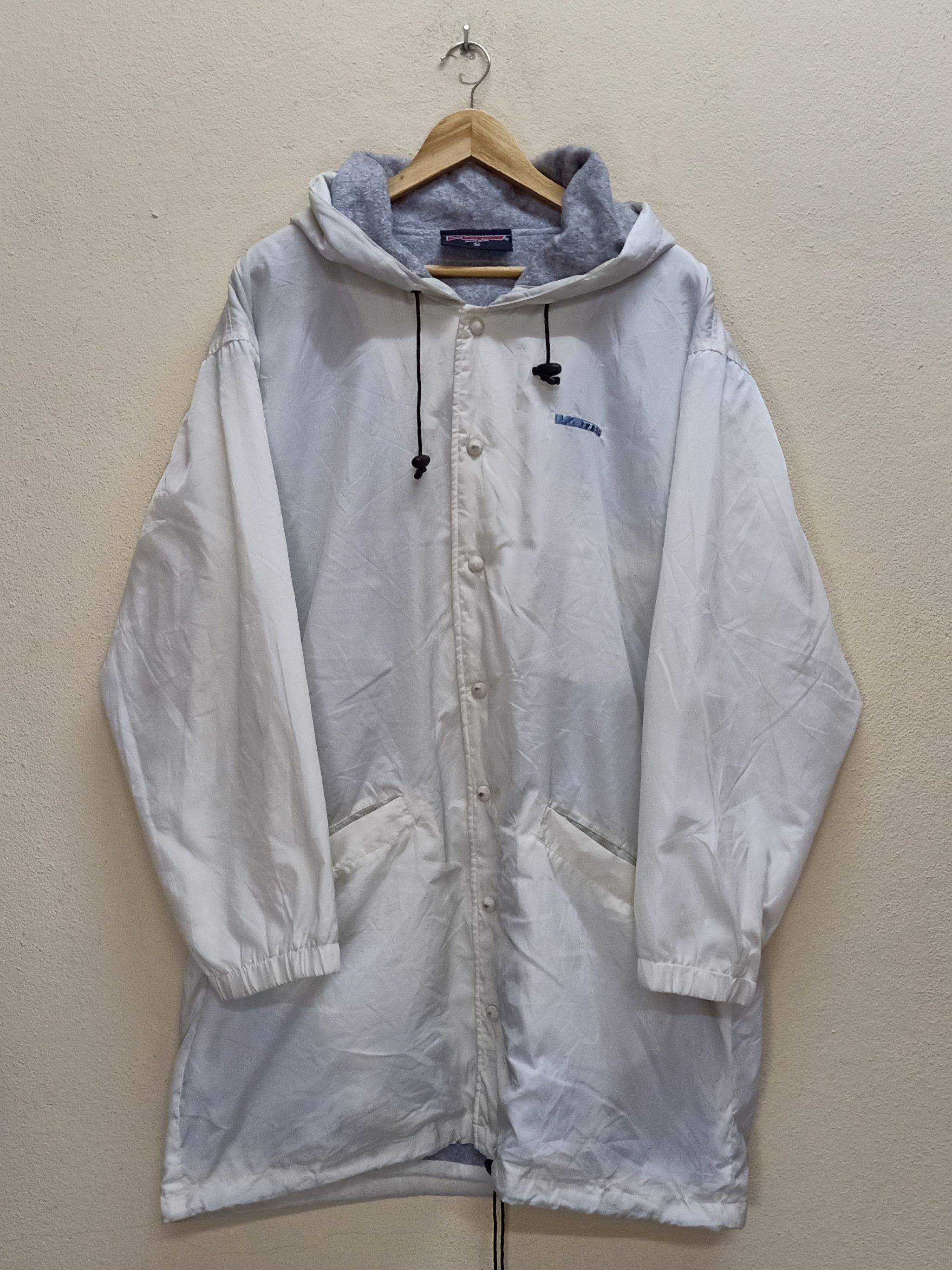 Vans × Vintage VANS Vintage Big Logo Beige White Hoodie Winter Parka Size US L / EU 52-54 / 3 - 3 Thumbnail