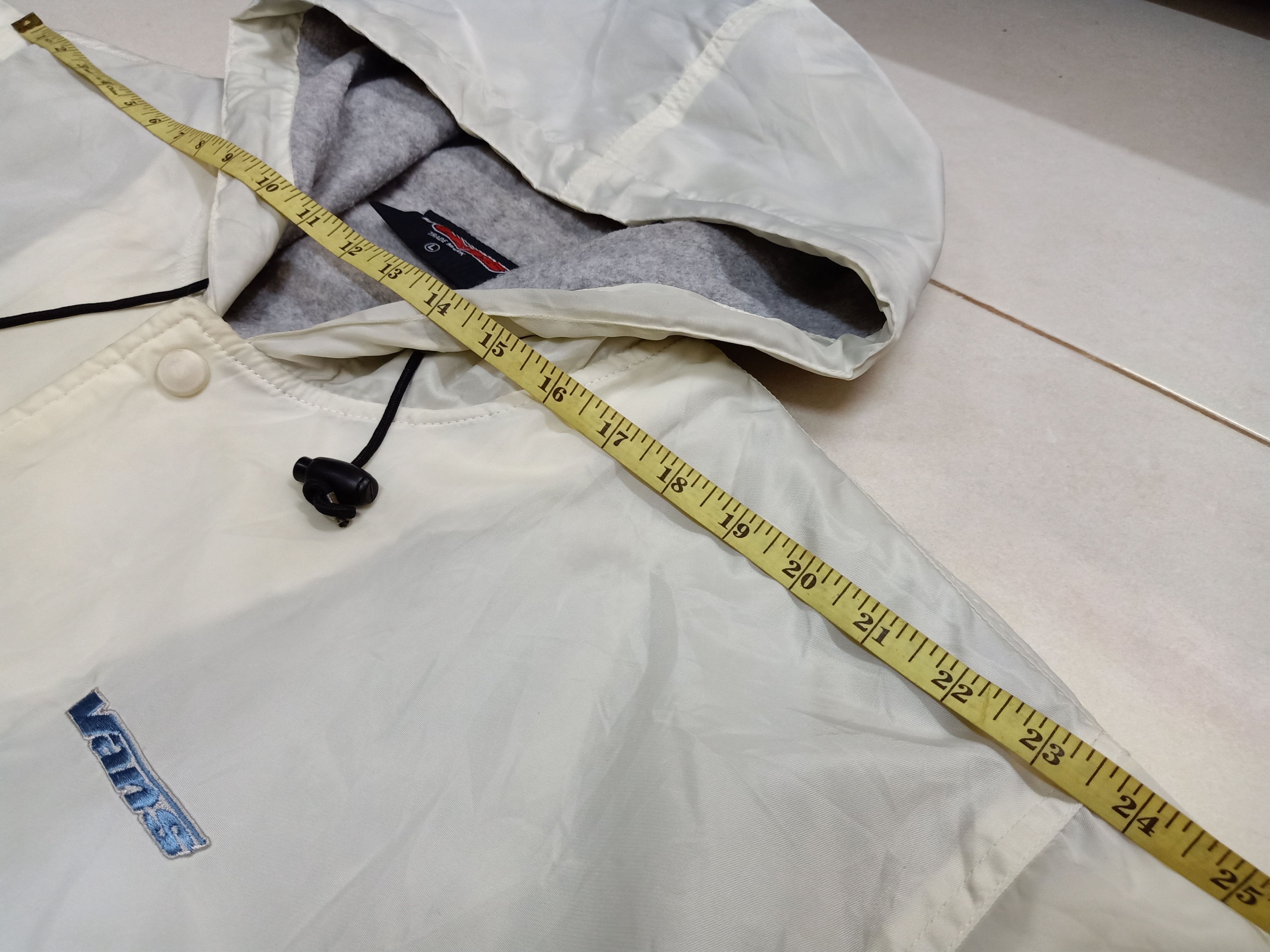 Vans × Vintage VANS Vintage Big Logo Beige White Hoodie Winter Parka Size US L / EU 52-54 / 3 - 15 Thumbnail
