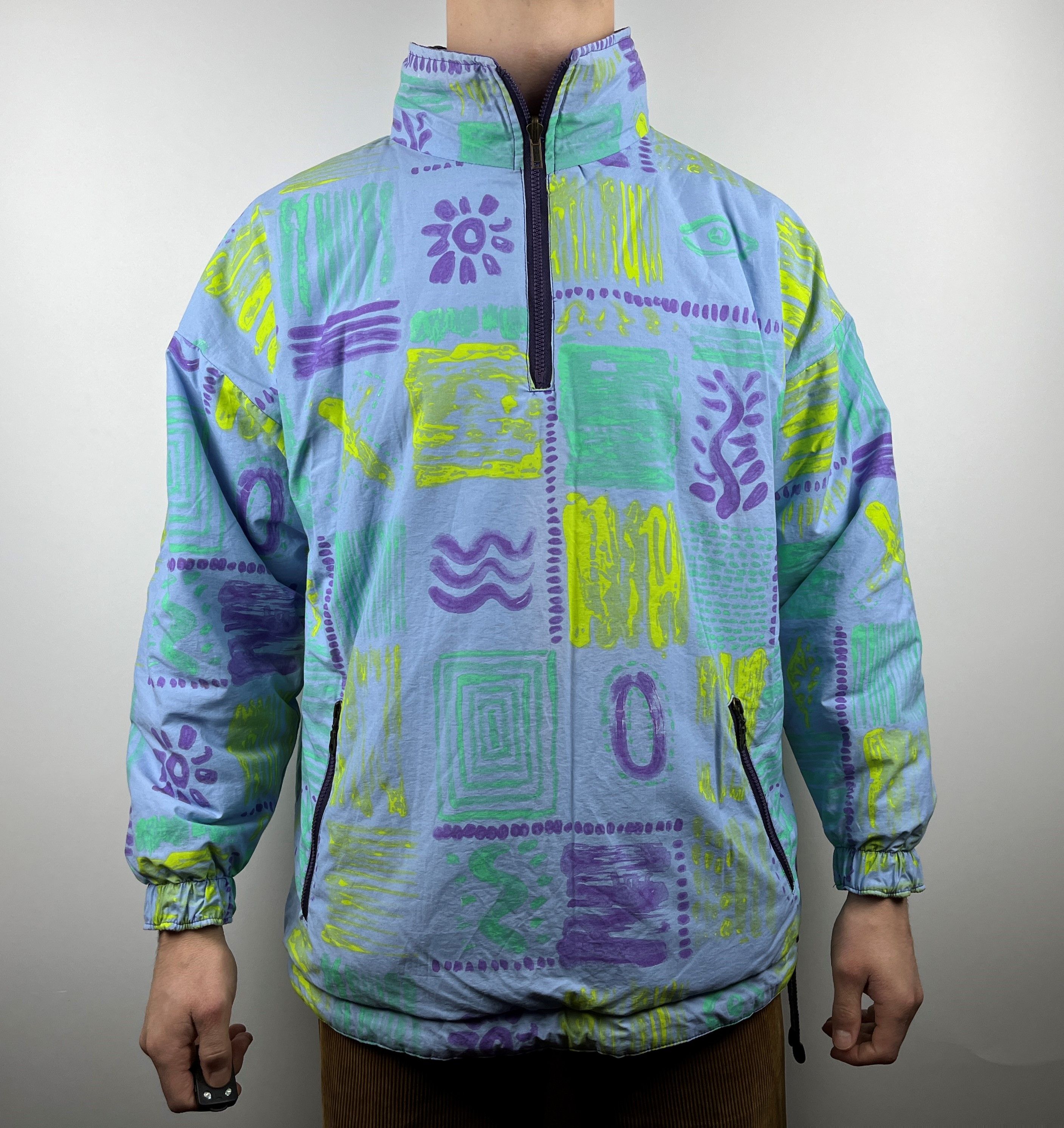 Vintage 90's Manbi Vintage Abstract Anorak Double-sided Jacket Size US M / EU 48-50 / 2 - 1 Thumbnail
