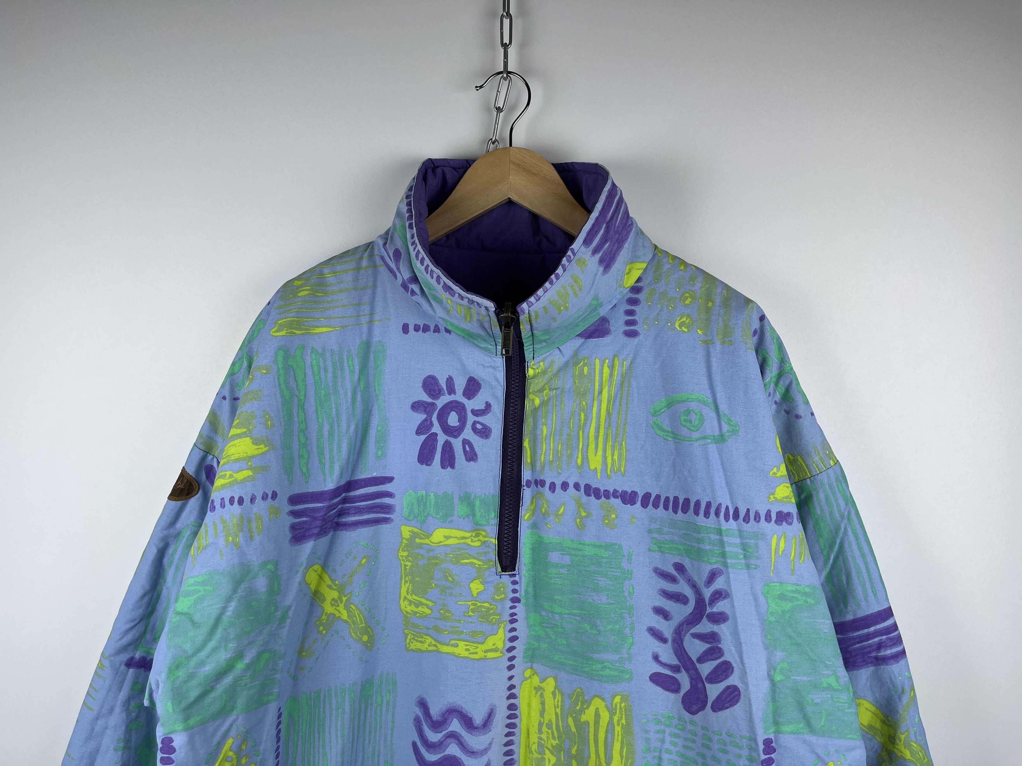 Vintage 90's Manbi Vintage Abstract Anorak Double-sided Jacket Size US M / EU 48-50 / 2 - 3 Thumbnail