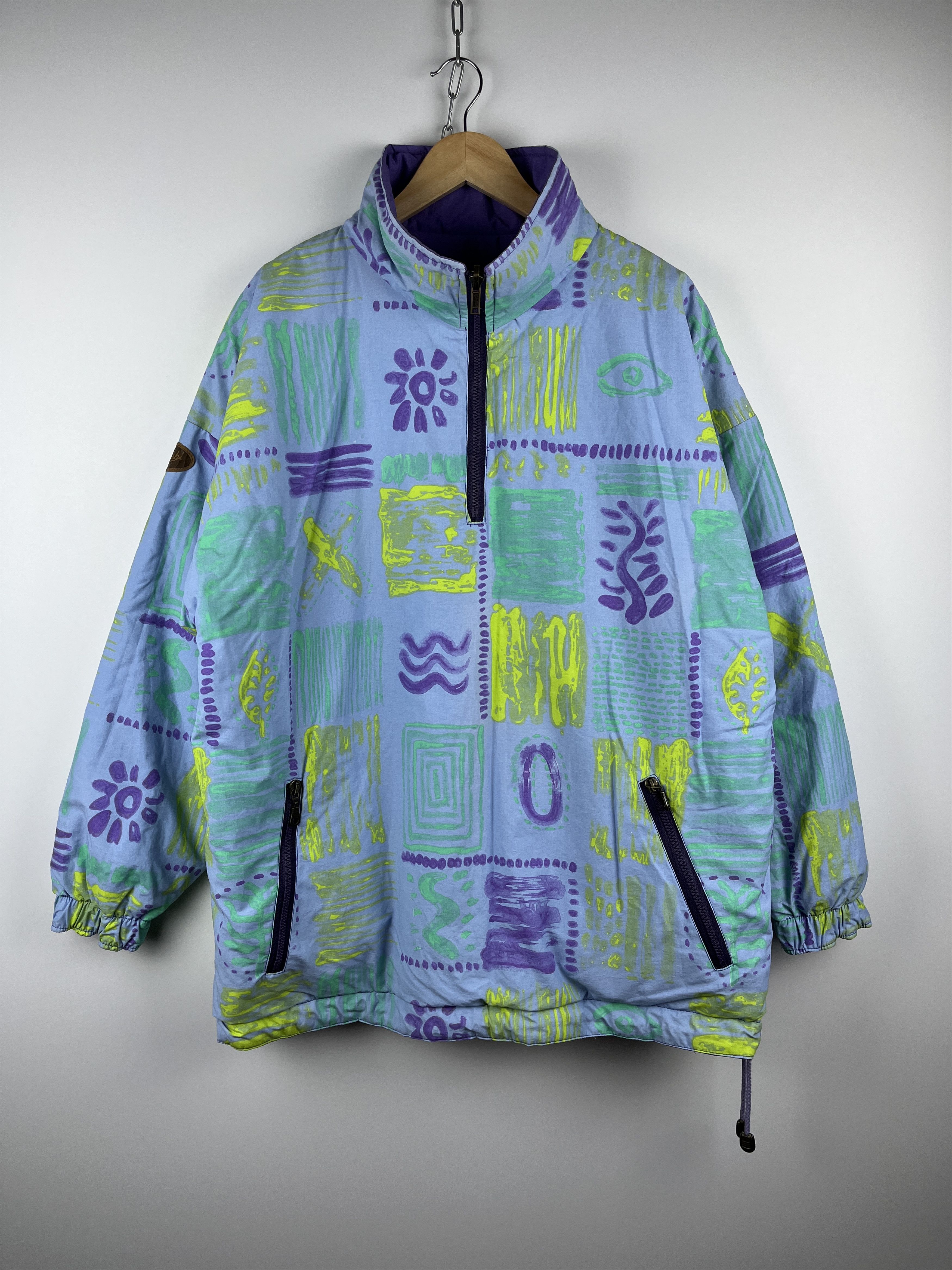 Vintage 90's Manbi Vintage Abstract Anorak Double-sided Jacket Size US M / EU 48-50 / 2 - 2 Thumbnail