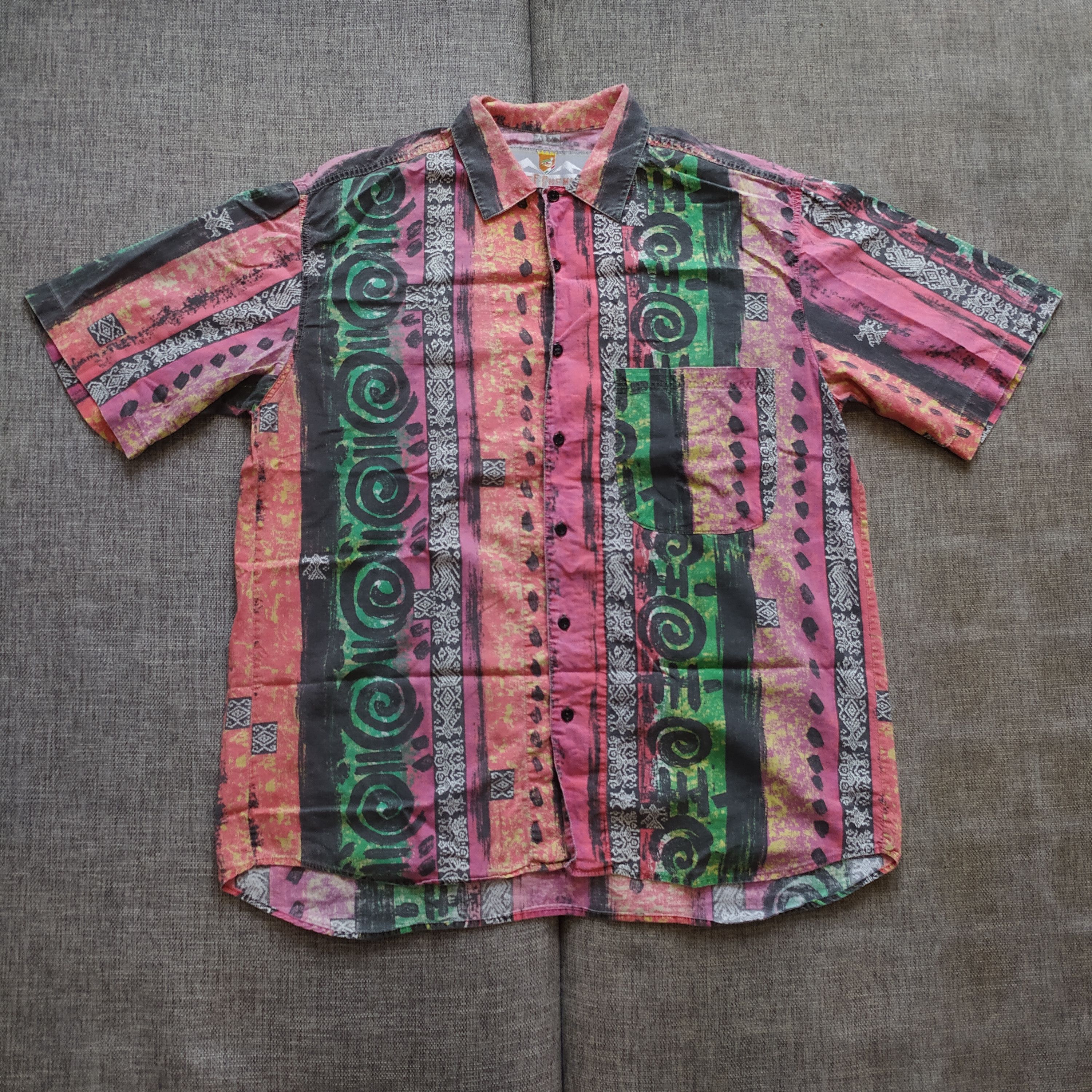 Other Vintage Y2K Hawaiian style Camp collar Aloha Art Shirt Size US L / EU 52-54 / 3 - 1 Thumbnail