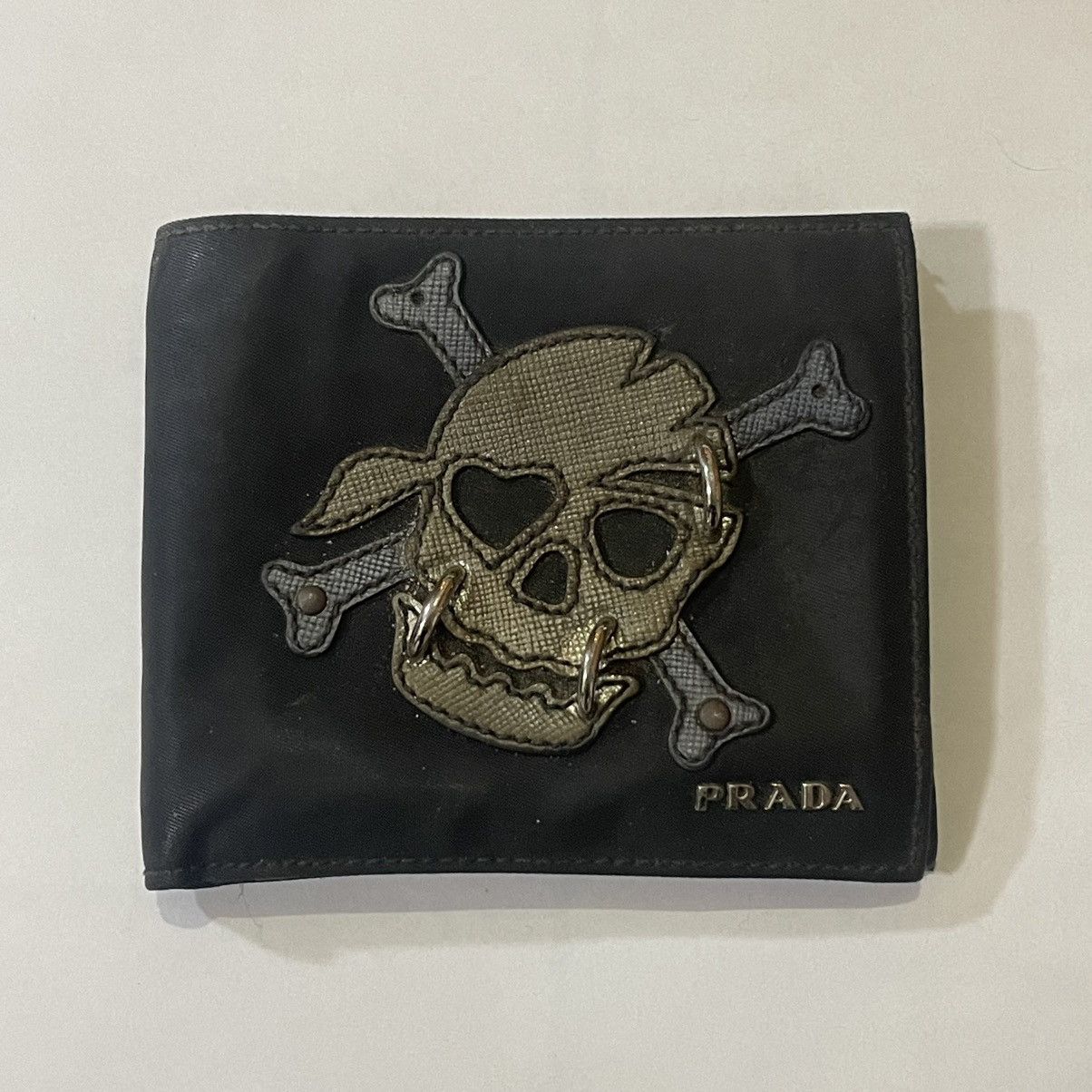 Prada skull wallet sale