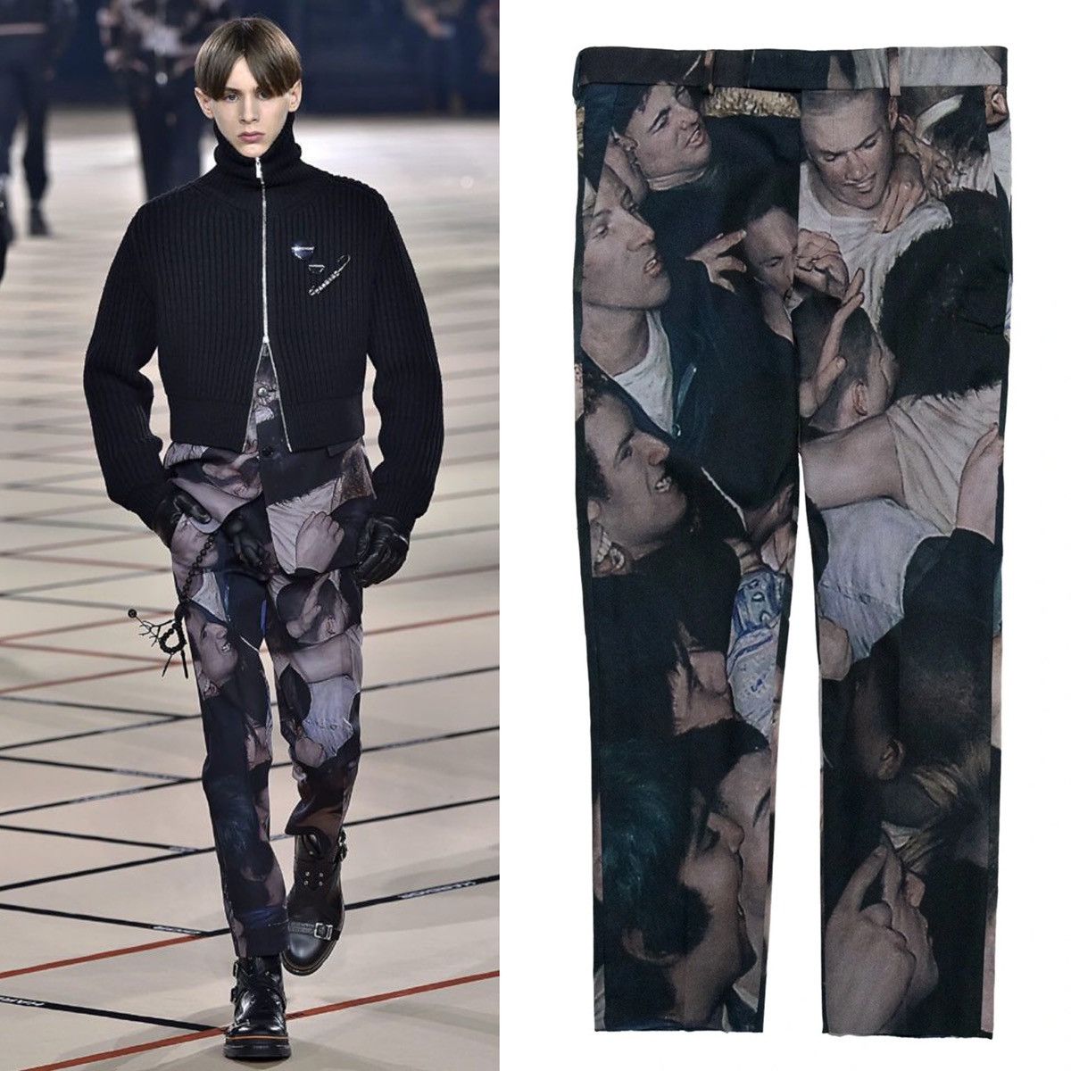 Dior × Kris Van Assche Dior Homme FW17 Dan Witz Mosh Pit Pants
