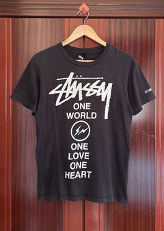 Stussy Stussy One World One Love One Heart Size S Black Colour Tee