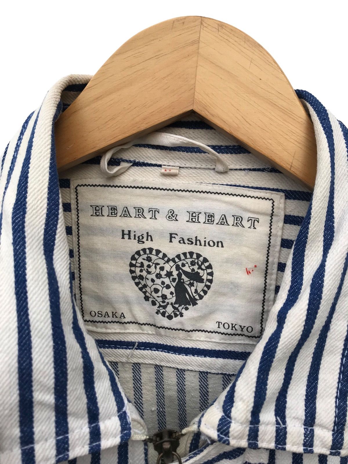 Other Heart & Heart Osaka Japan Stripe Workers Jacket ( STAINS ) Size US M / EU 48-50 / 2 - 2 Thumbnail