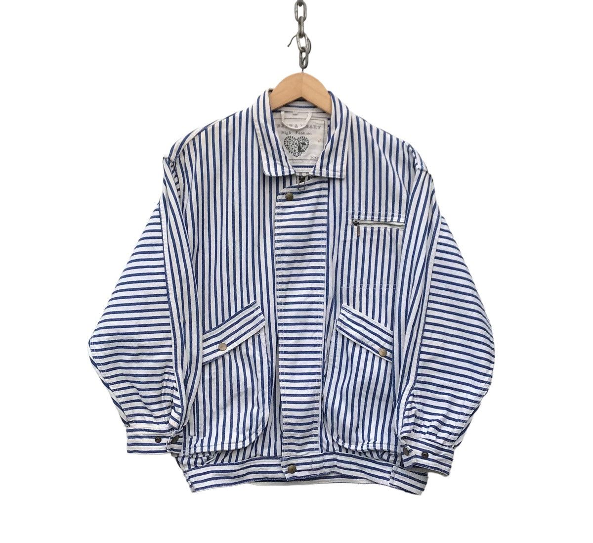 Other Heart & Heart Osaka Japan Stripe Workers Jacket ( STAINS ) Size US M / EU 48-50 / 2 - 1 Thumbnail