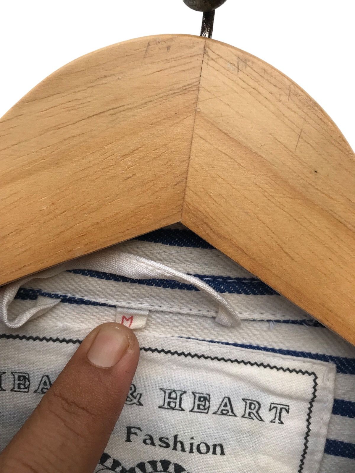 Other Heart & Heart Osaka Japan Stripe Workers Jacket ( STAINS ) Size US M / EU 48-50 / 2 - 3 Thumbnail