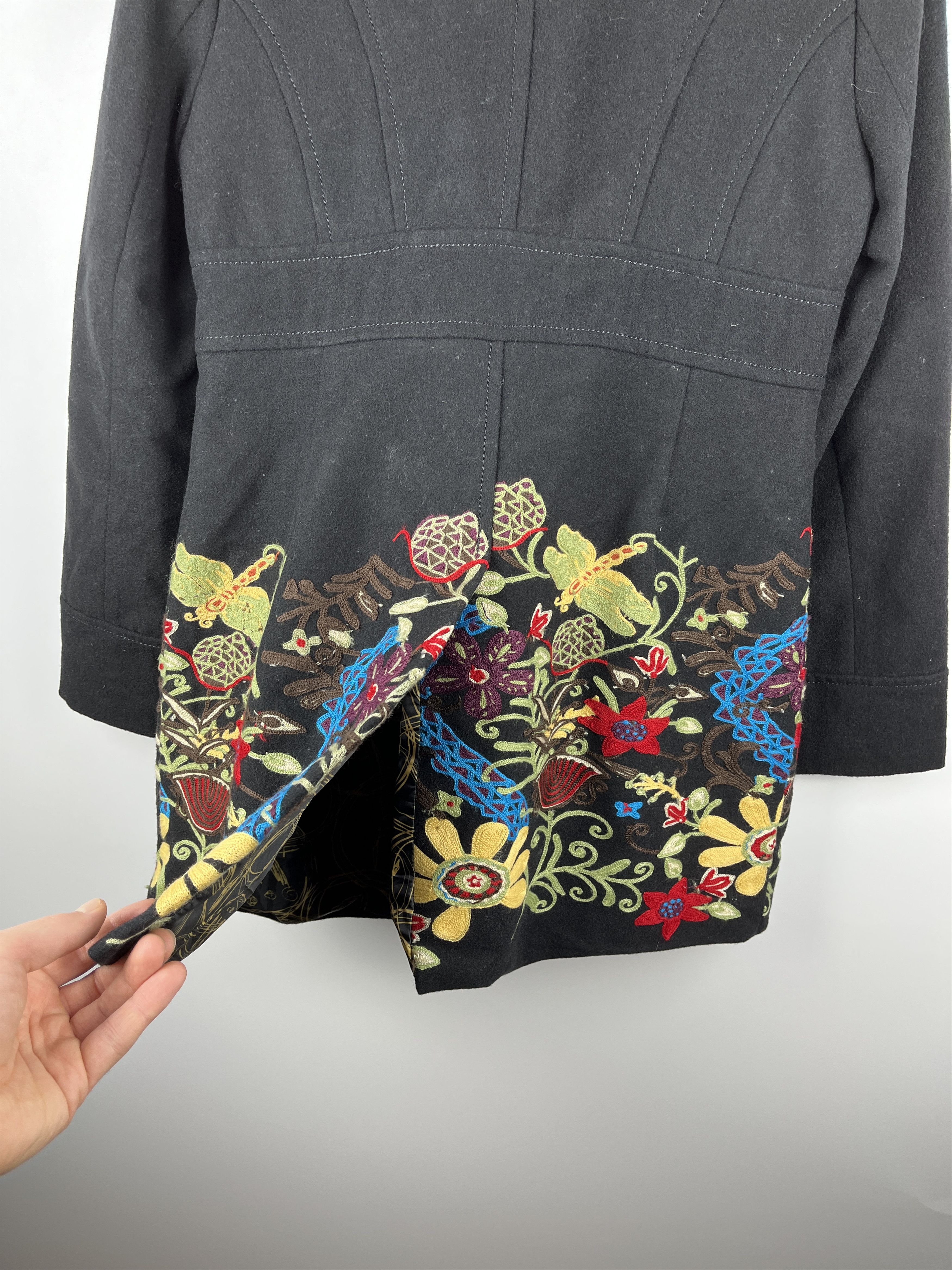 Desigual Desigual Floral Embroidered Coat Overcoat Jacket Size S / US 4 / IT 40 - 10 Thumbnail