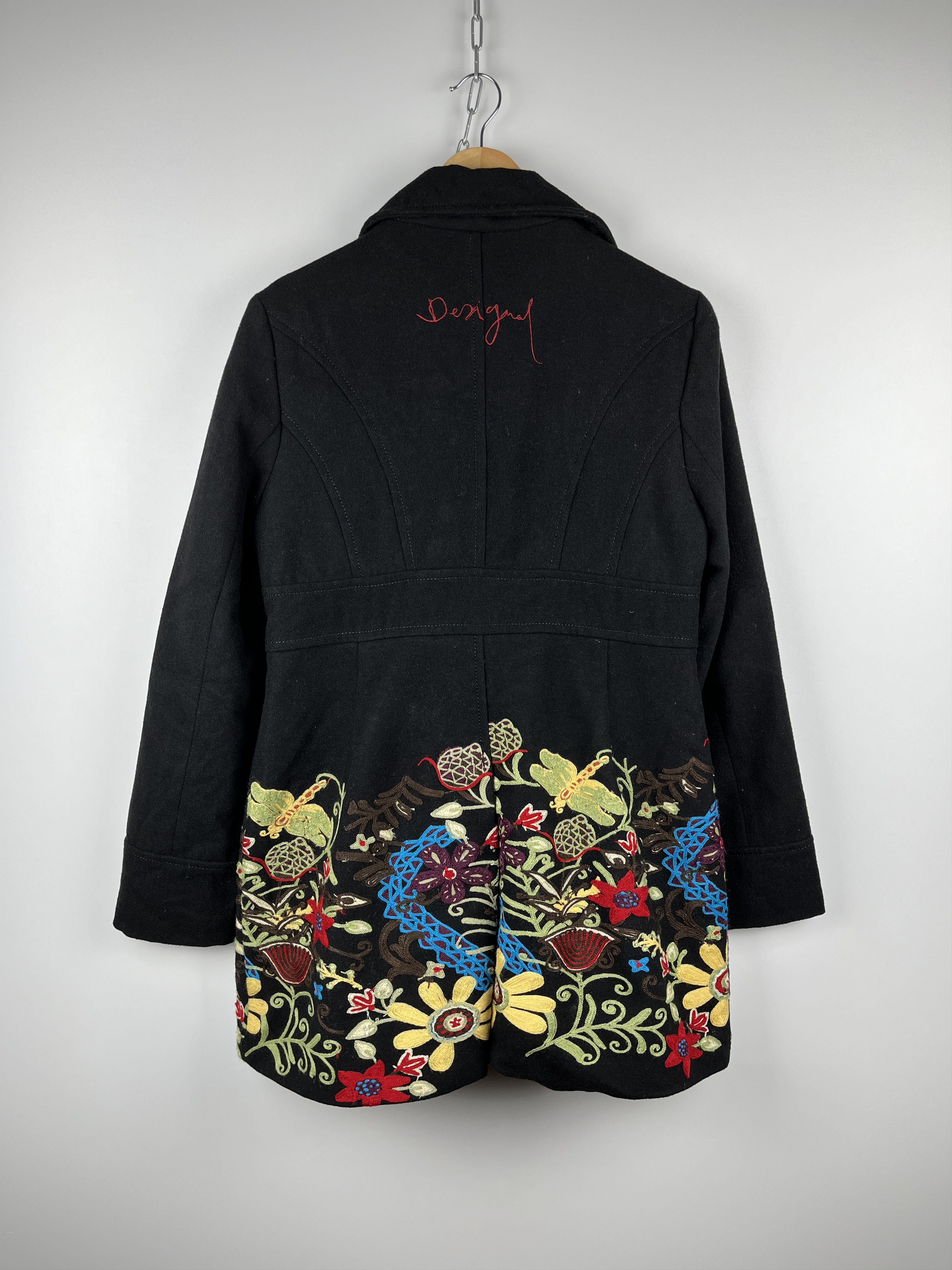 Desigual Desigual Floral Embroidered Coat Overcoat Jacket Size S / US 4 / IT 40 - 7 Thumbnail