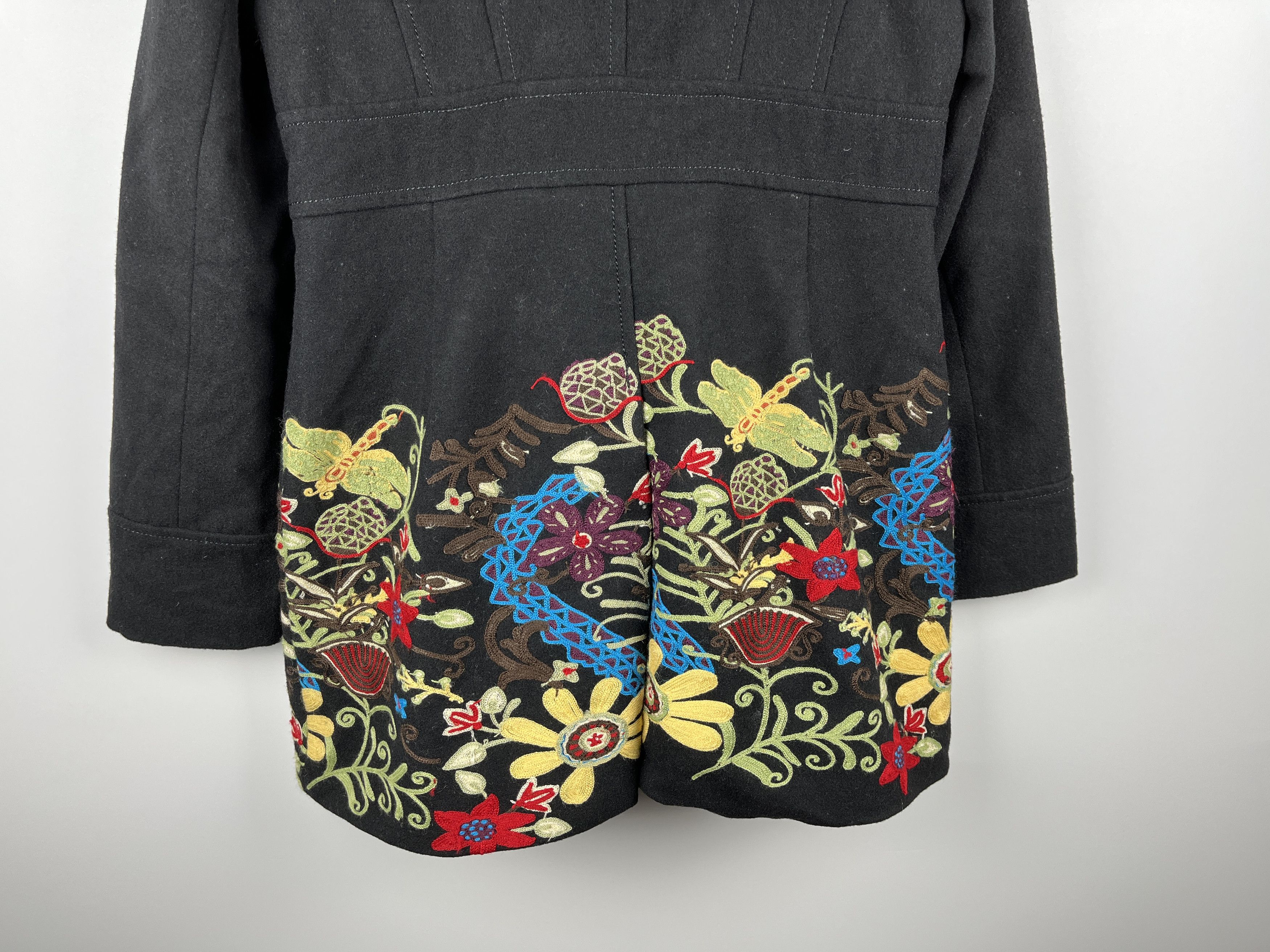 Desigual Desigual Floral Embroidered Coat Overcoat Jacket Size S / US 4 / IT 40 - 9 Thumbnail