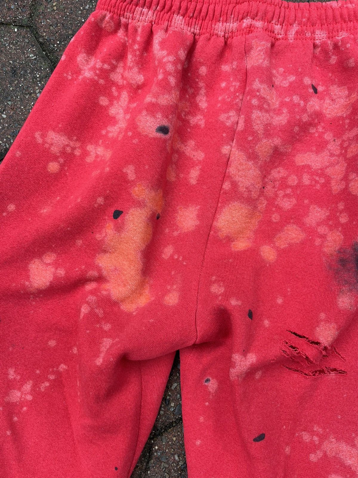 Japanese Brand × Vintage Vintage 1980s Red Knee Ripped Sweatpants Size US 31 - 7 Thumbnail