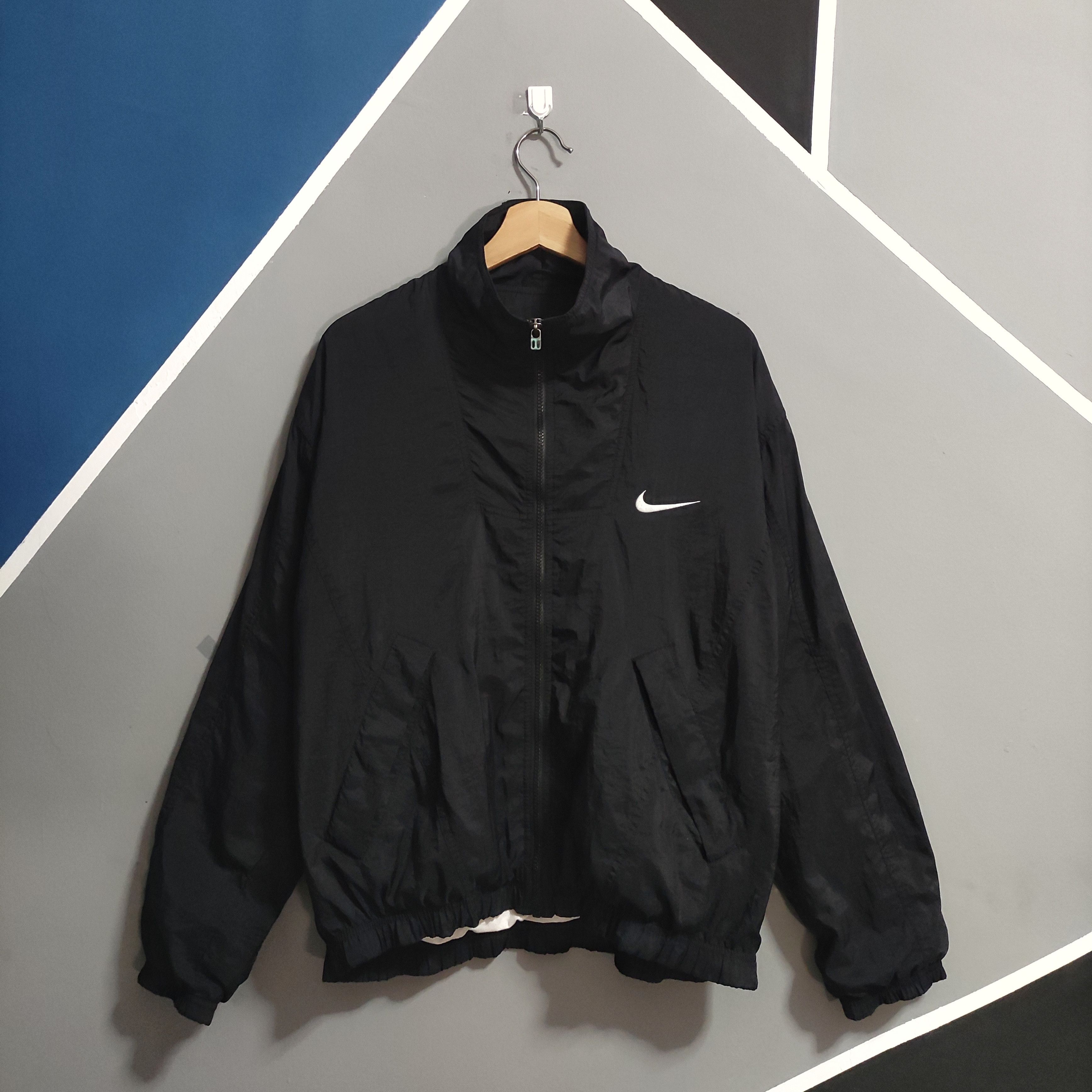 Nike × Vintage 90s Nike Small Swoosh Windbreaker Jacket Size US M / EU 48-50 / 2 - 1 Thumbnail