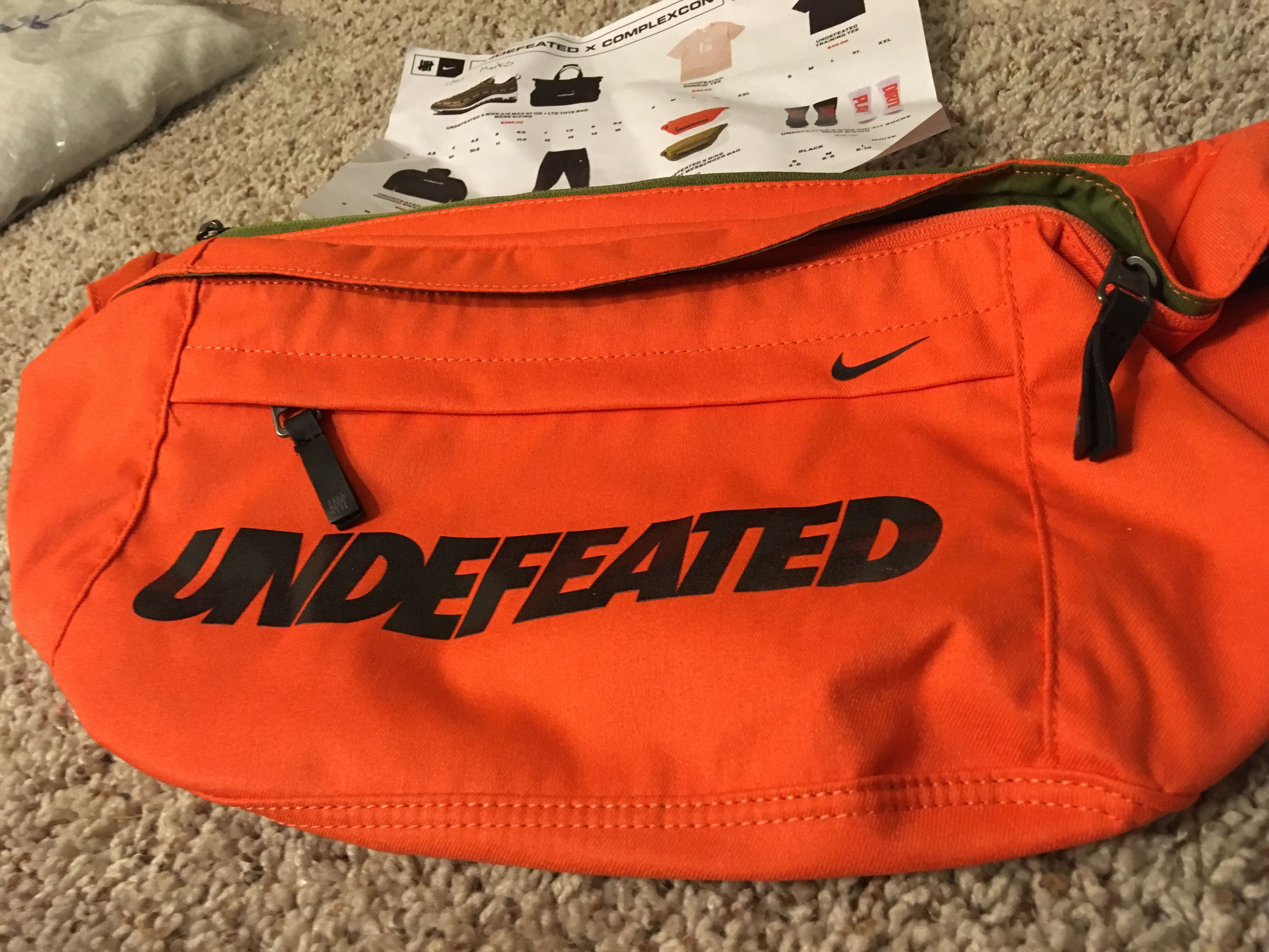 Nike Undefeated NIKE x UNDEFEATED ORANGE COMPLEXCON EXCLUSIVE CROSS BODY MESSENGER BAG Grailed