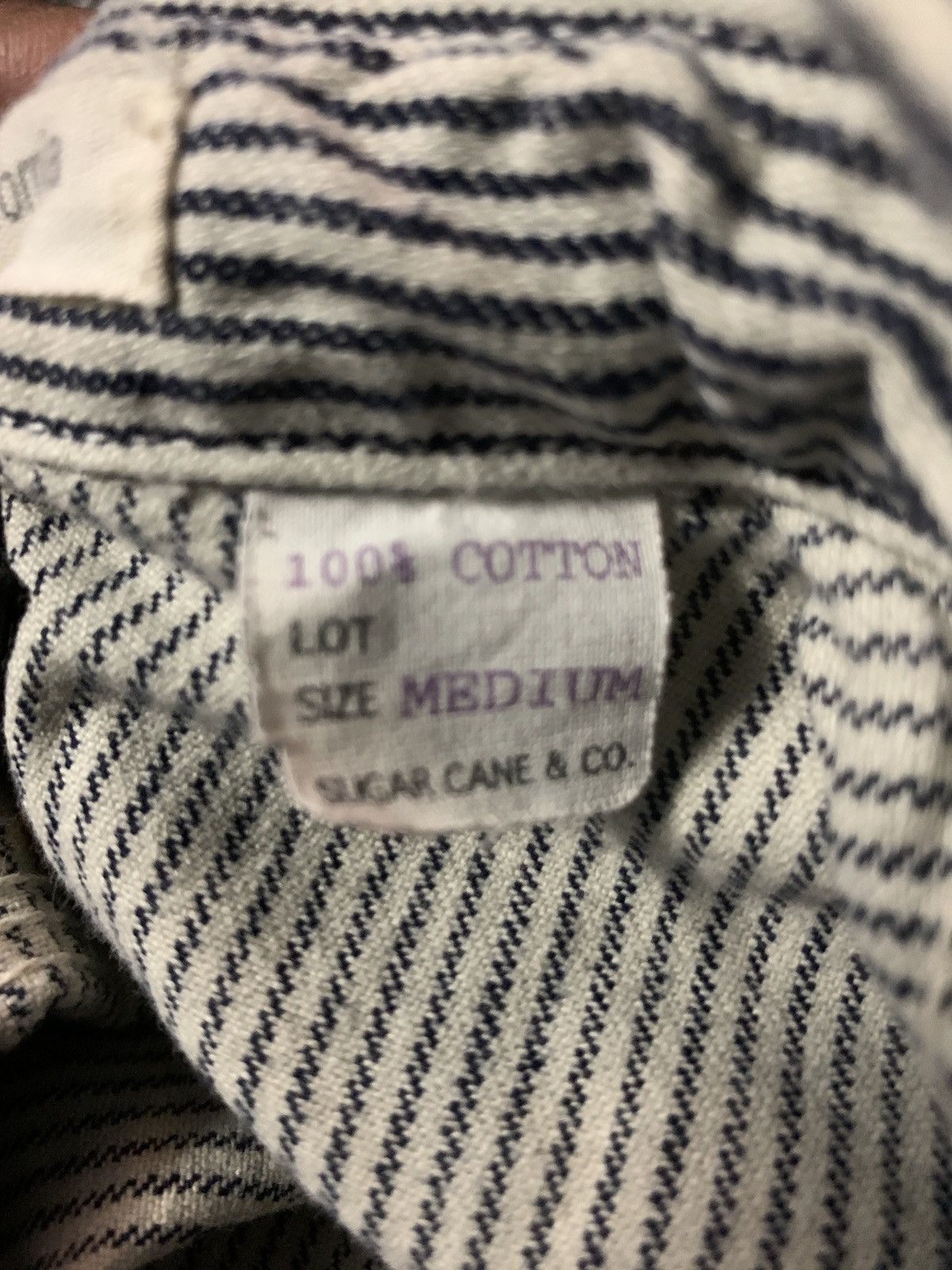 Sugar Cane × Toyo Enterprises SUGAR CANE ‘FICTION ROMANCE’ WABASH STRIPE WORKSHIRT - WHITE Size US M / EU 48-50 / 2 - 8 Thumbnail