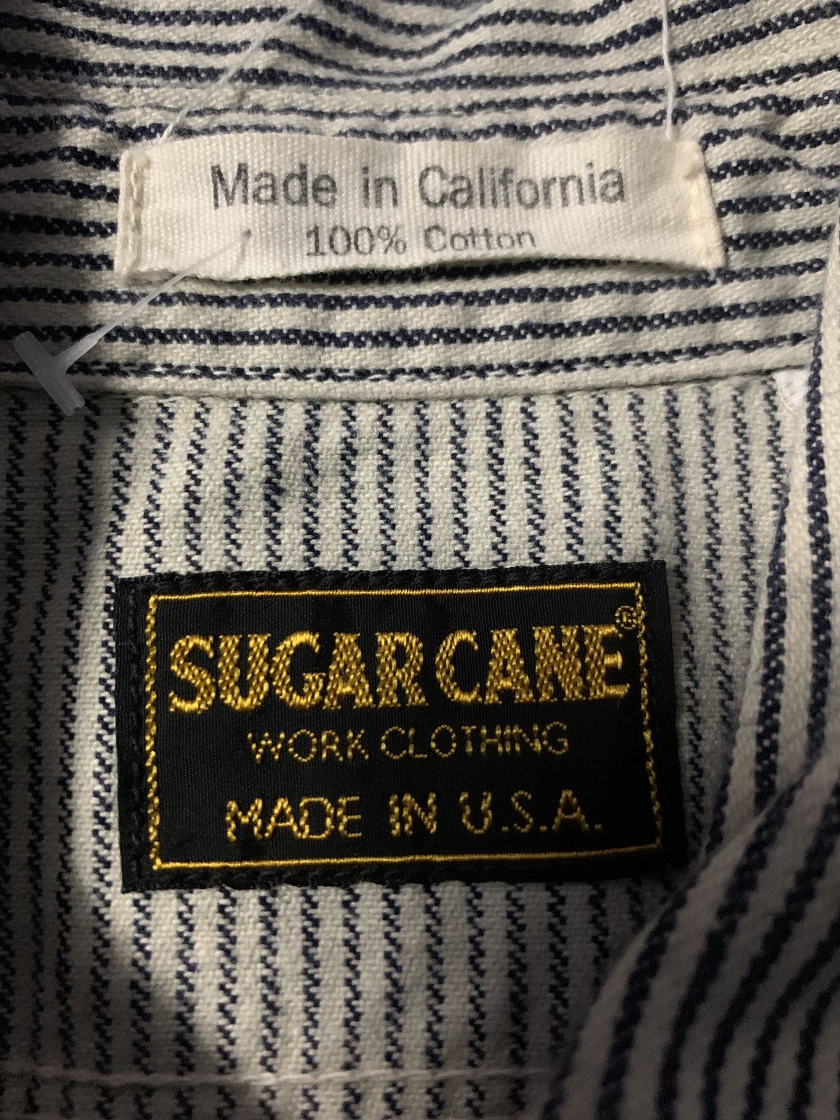 Sugar Cane × Toyo Enterprises SUGAR CANE ‘FICTION ROMANCE’ WABASH STRIPE WORKSHIRT - WHITE Size US M / EU 48-50 / 2 - 5 Thumbnail