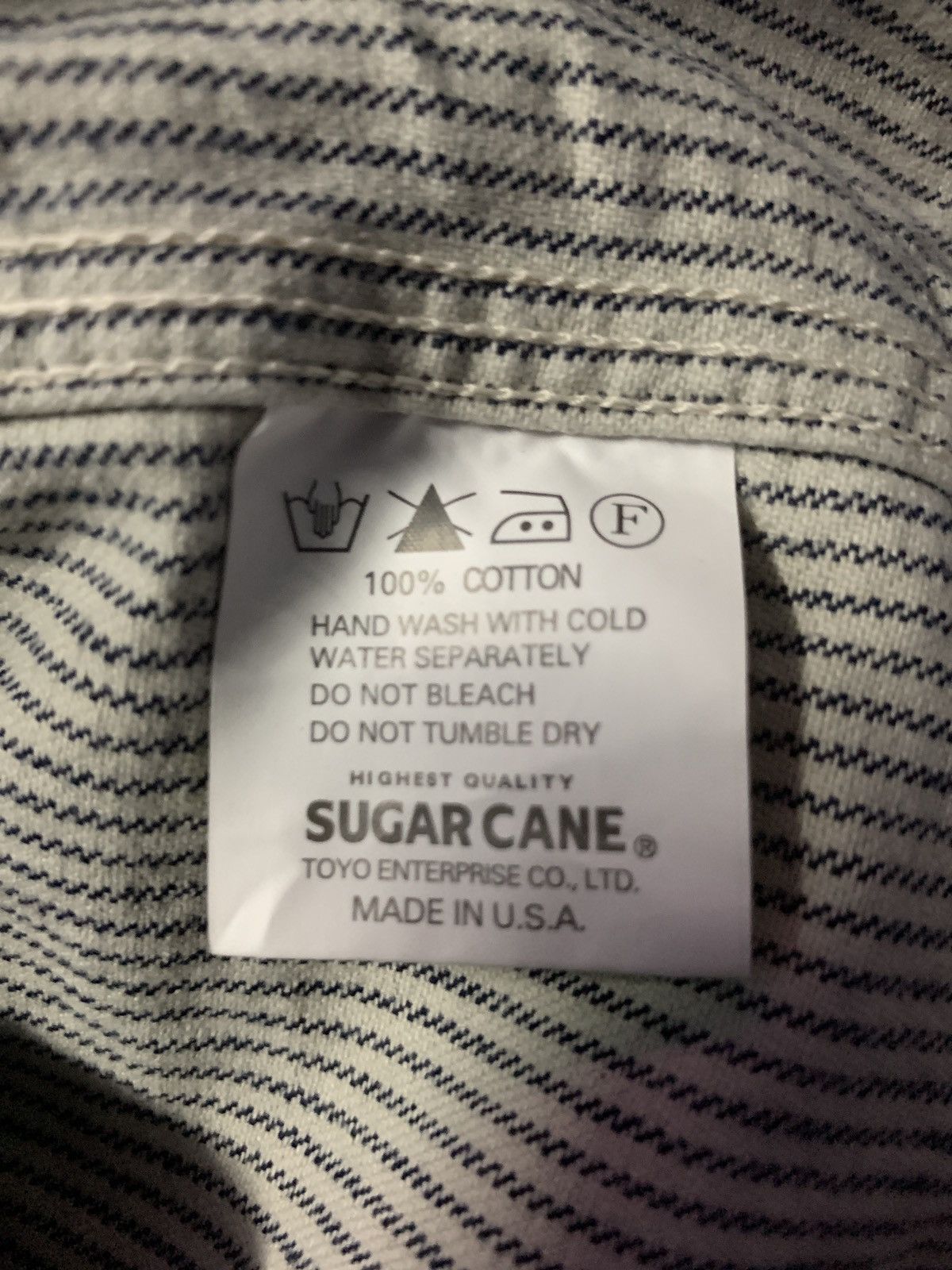 Sugar Cane × Toyo Enterprises SUGAR CANE ‘FICTION ROMANCE’ WABASH STRIPE WORKSHIRT - WHITE Size US M / EU 48-50 / 2 - 6 Thumbnail
