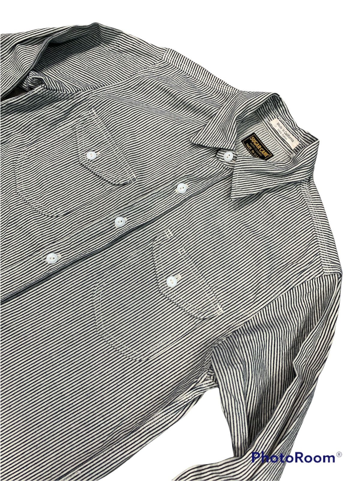 Sugar Cane × Toyo Enterprises SUGAR CANE ‘FICTION ROMANCE’ WABASH STRIPE WORKSHIRT - WHITE Size US M / EU 48-50 / 2 - 1 Thumbnail