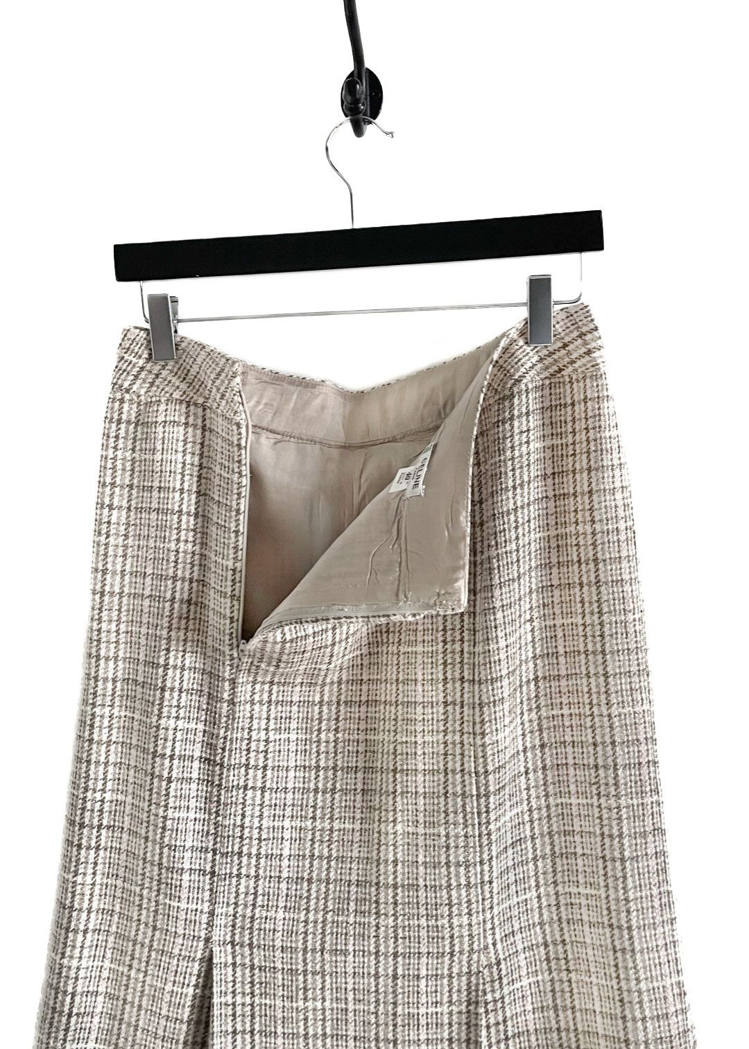 Celine Céline Vintage Beige Pink Checkered Skirt Size 30" / US 8 / IT 44 - 4 Thumbnail