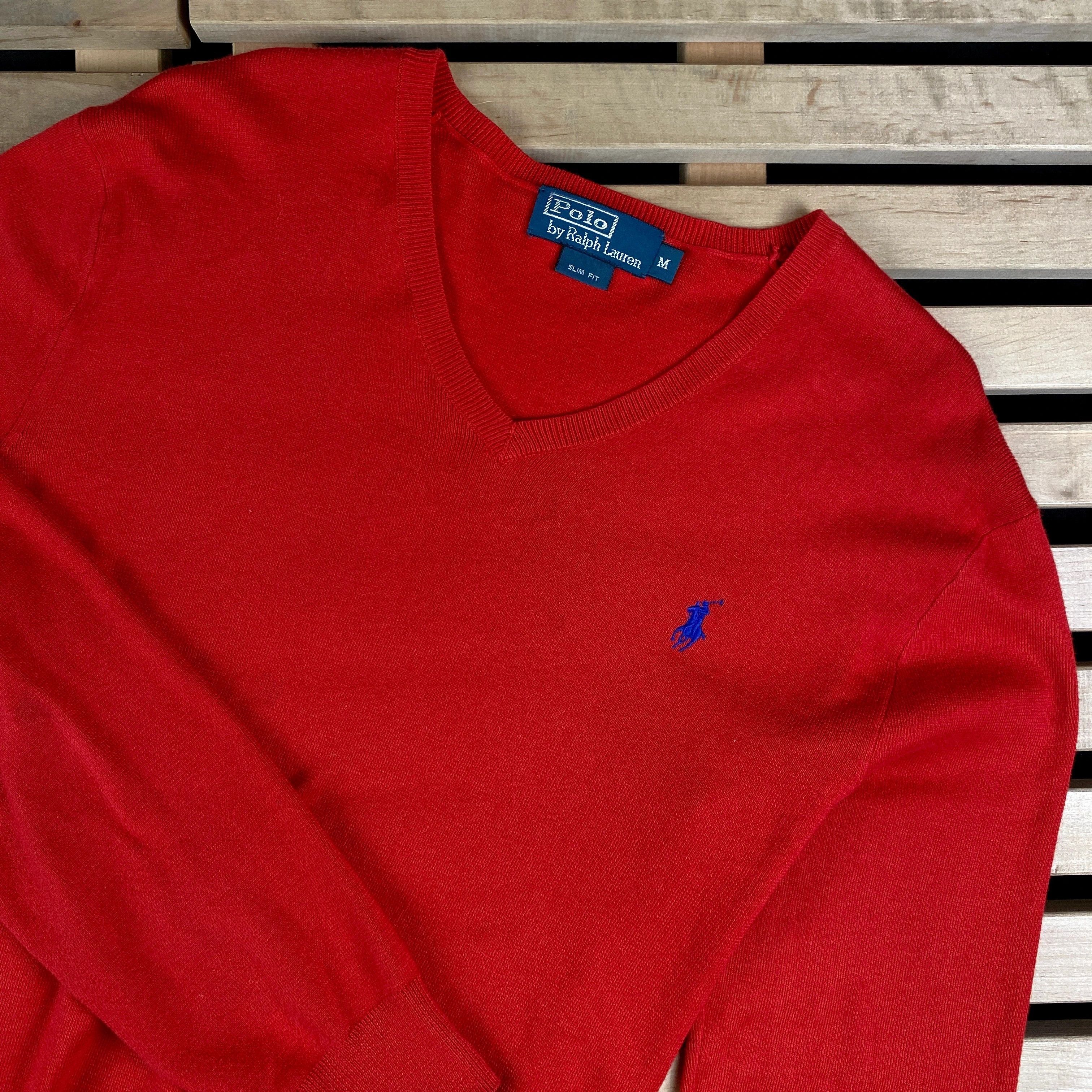 Polo Ralph Lauren × Ralph Lauren × Vintage Mens Sweater Jumper Polo Ralph Lauren Vintage V Neck Size M Size US M / EU 48-50 / 2 - 2 Thumbnail