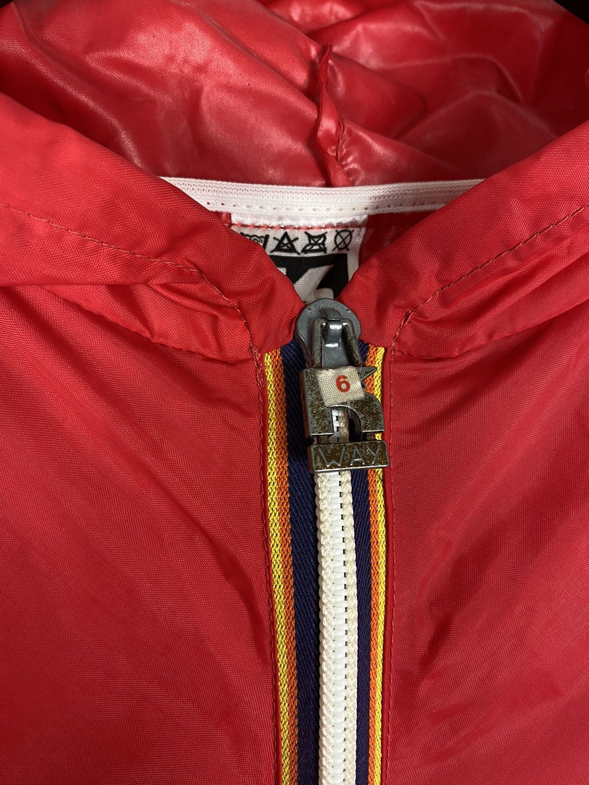 K-Way 1970’s Vintage K-Way Red Packable Anorak Rain Jacket Size US L / EU 52-54 / 3 - 3 Thumbnail