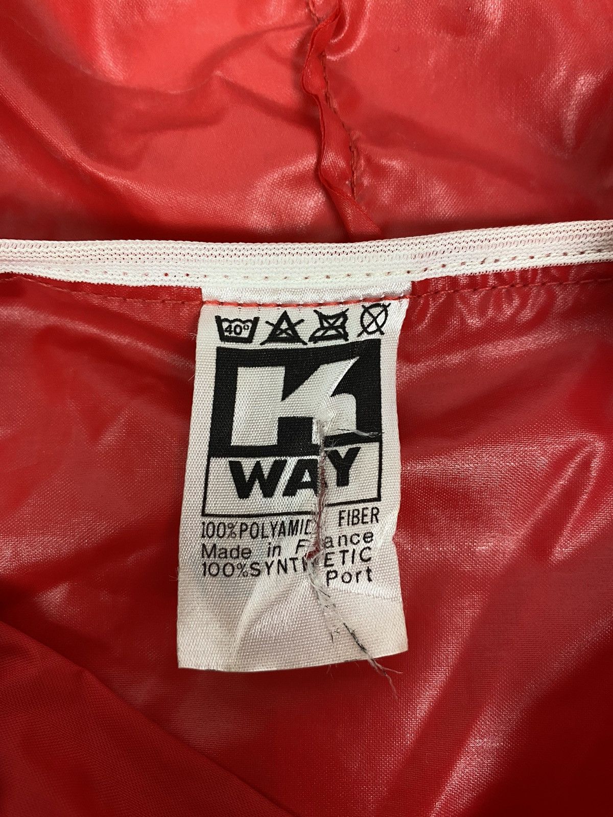 K-Way 1970’s Vintage K-Way Red Packable Anorak Rain Jacket Size US L / EU 52-54 / 3 - 7 Thumbnail