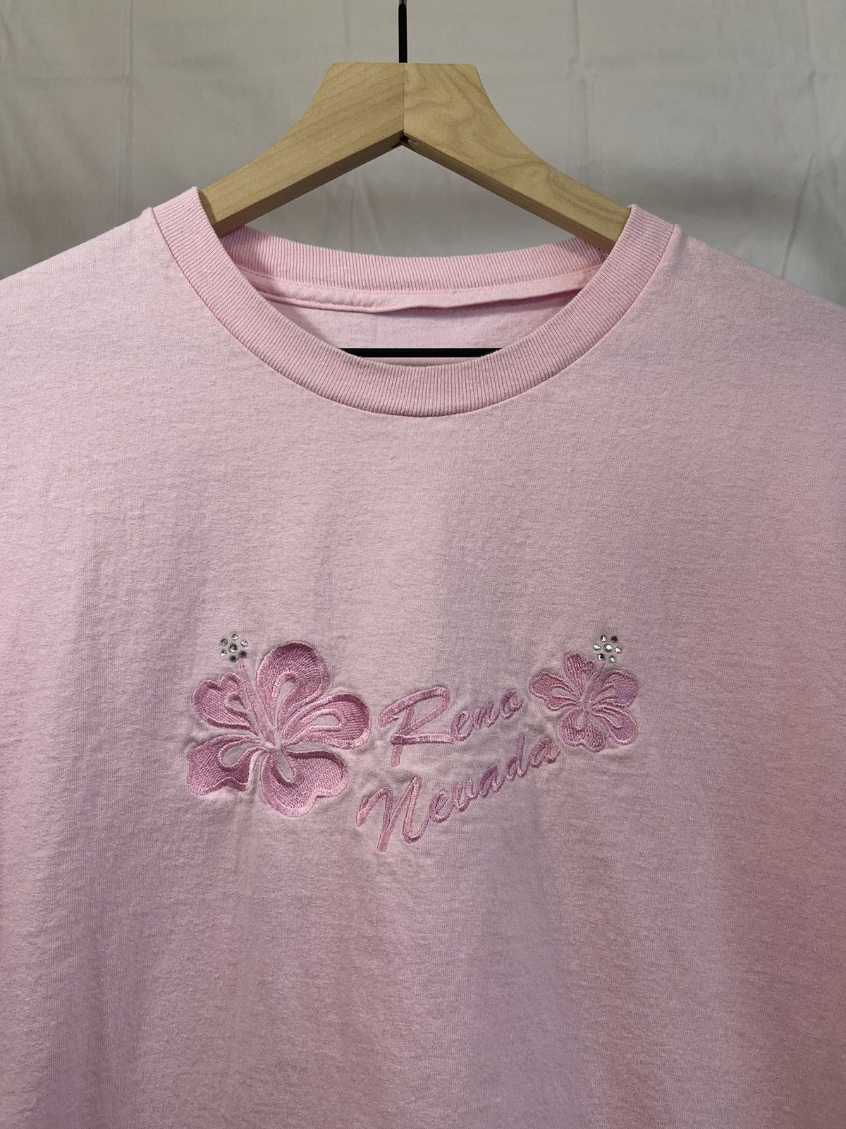 Vintage Reno Nevada Crystal Flower Y2K 2000s Tee Size US XL / EU 56 / 4 - 3 Thumbnail