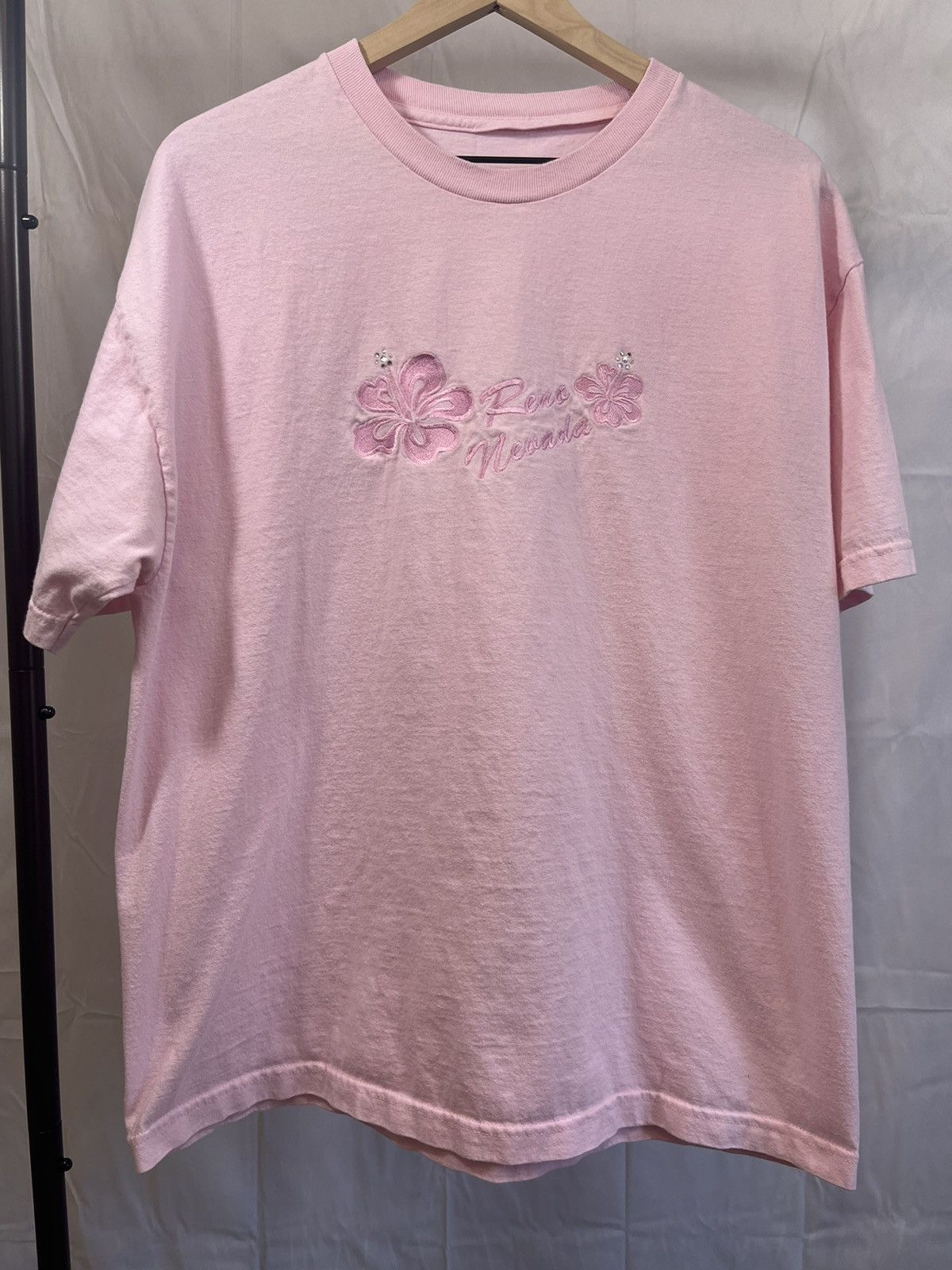 Vintage Reno Nevada Crystal Flower Y2K 2000s Tee Size US XL / EU 56 / 4 - 1 Thumbnail