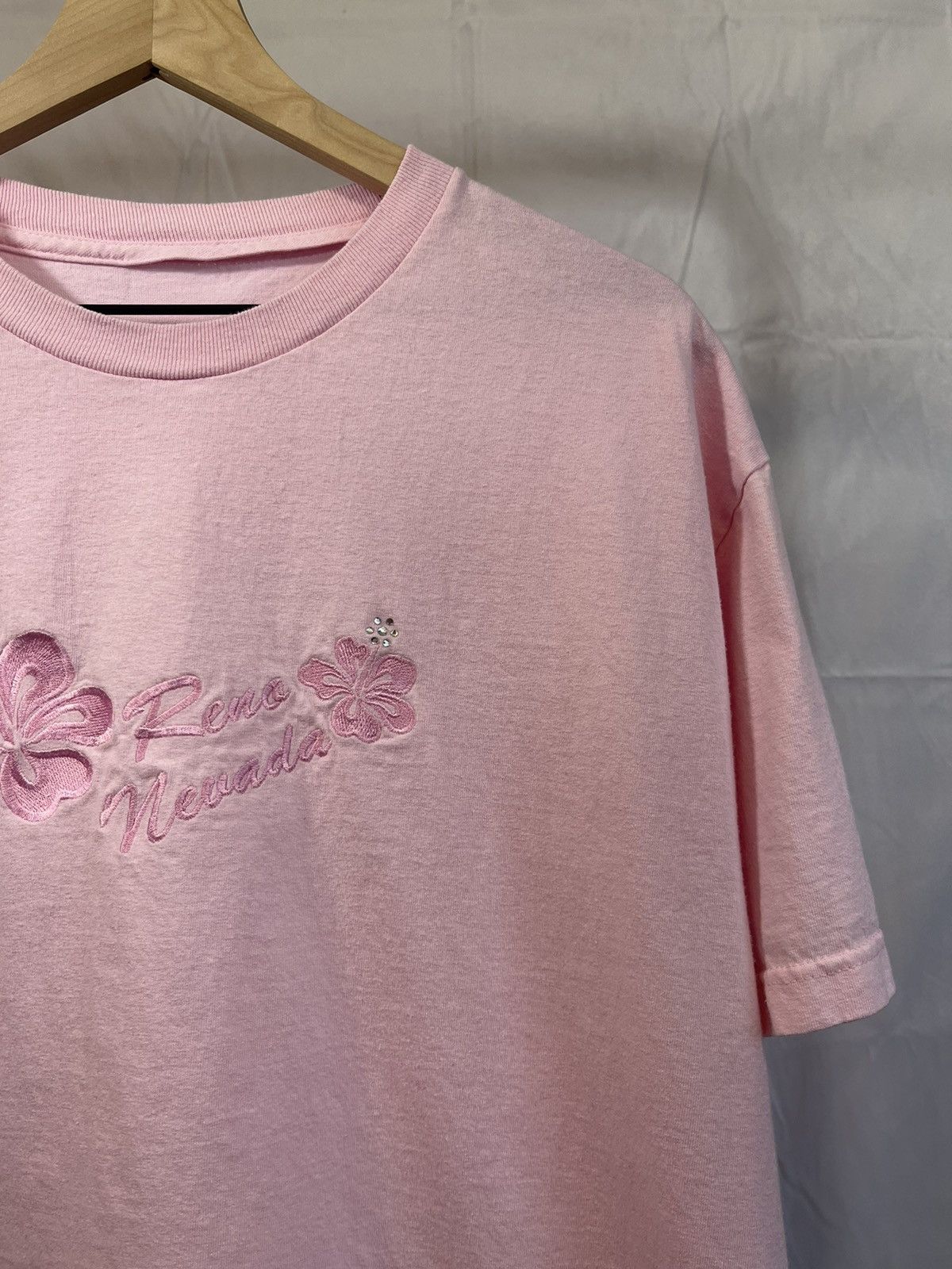 Vintage Reno Nevada Crystal Flower Y2K 2000s Tee Size US XL / EU 56 / 4 - 2 Thumbnail