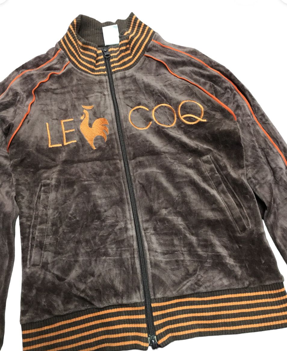Japanese Brand × Le Coq Sportif Vintage Le Coq Sportif Velvet Varsity Jacket Size US L / EU 52-54 / 3 - 3 Thumbnail