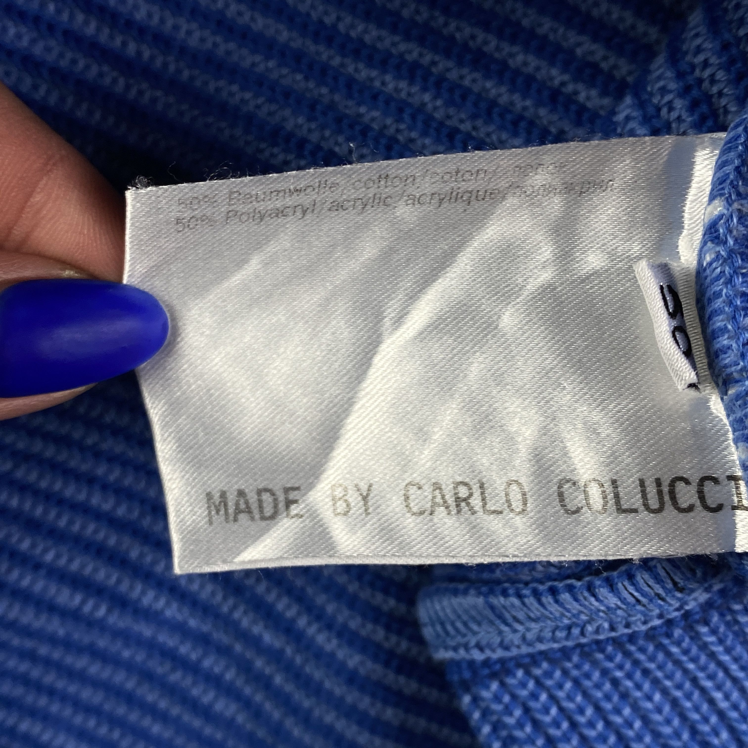 Carlo Colucci × Vintage Mens Sweater Full Zip Carlo Colucci Vintage Size 50 Size US M / EU 48-50 / 2 - 6 Thumbnail