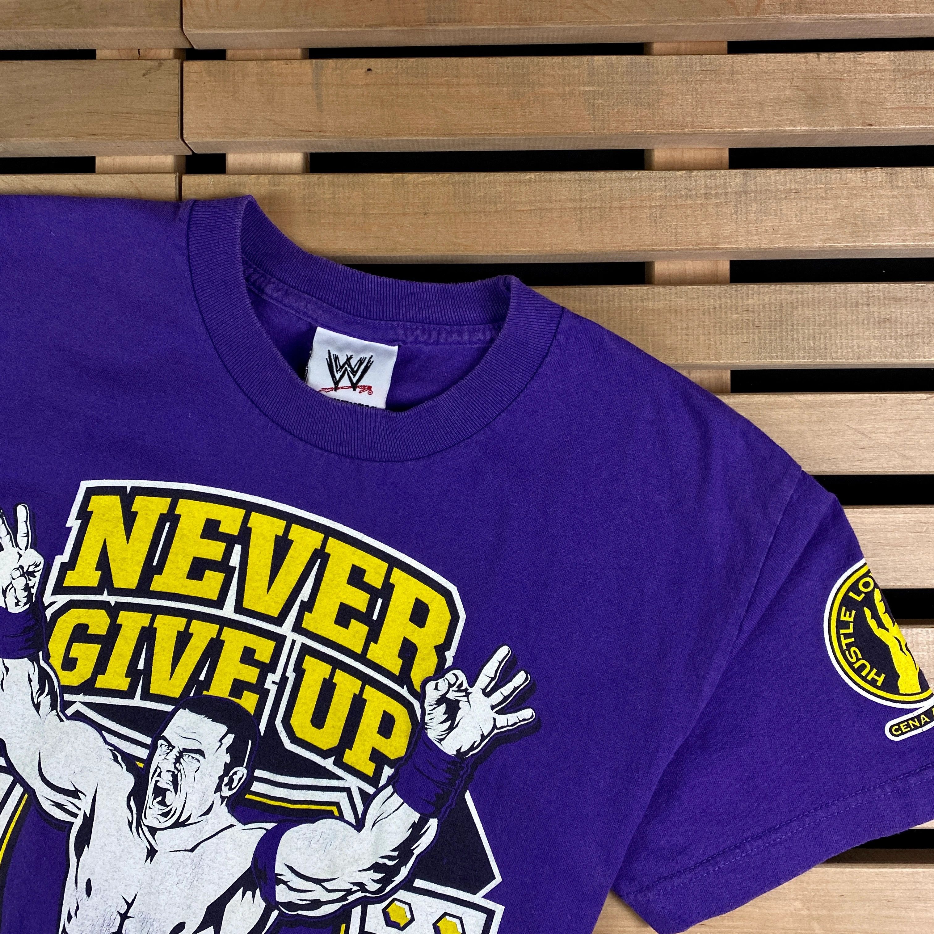 WWE × WWF Mens Vintage T Shirt John Cena Never Give Up Size XS Size US XS / EU 42 / 0 - 2 Thumbnail