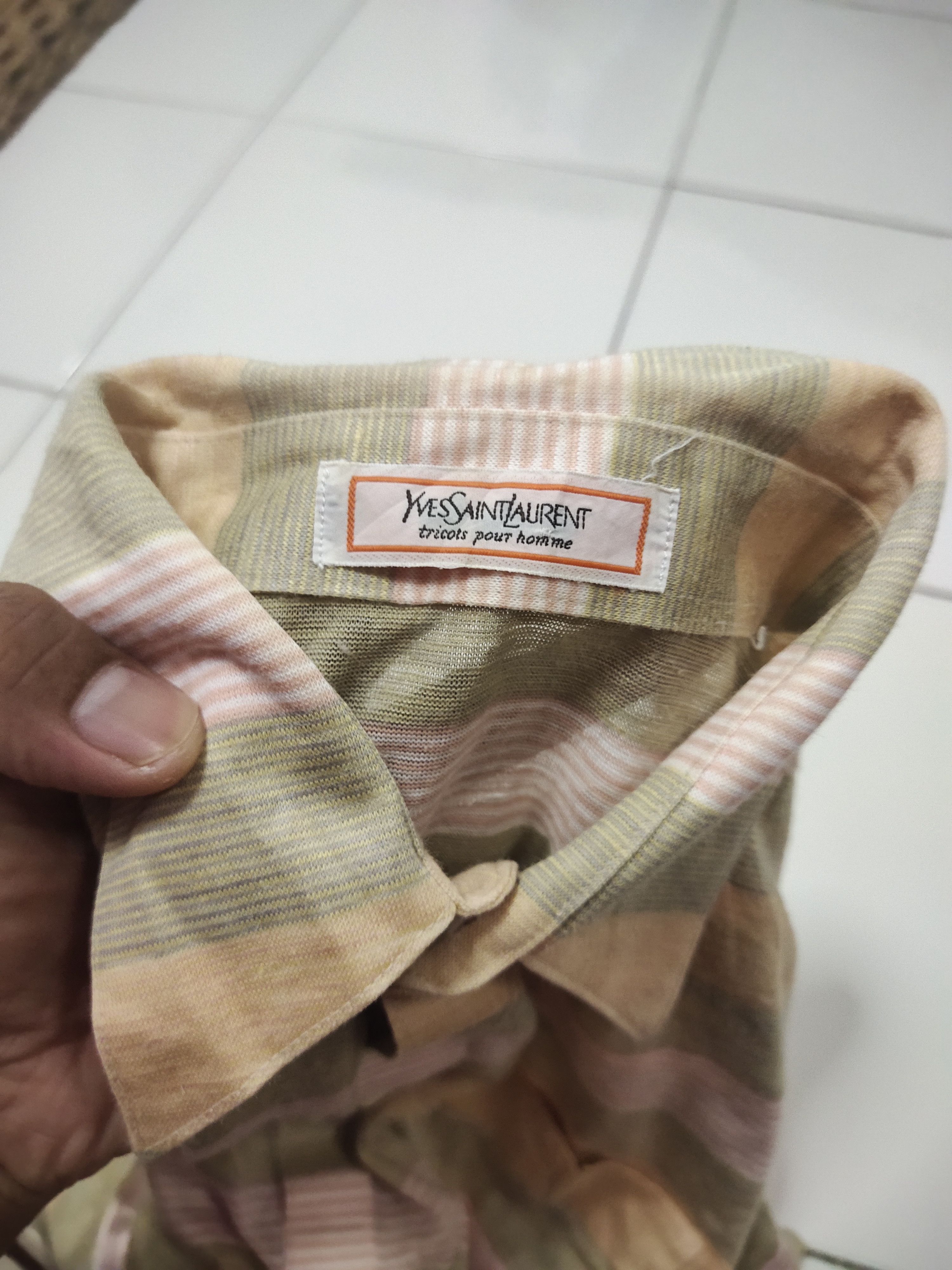 Vintage × Yves Saint Laurent VINTAGE YSL POLO STRIPE SMALL Size US S / EU 44-46 / 1 - 6 Thumbnail