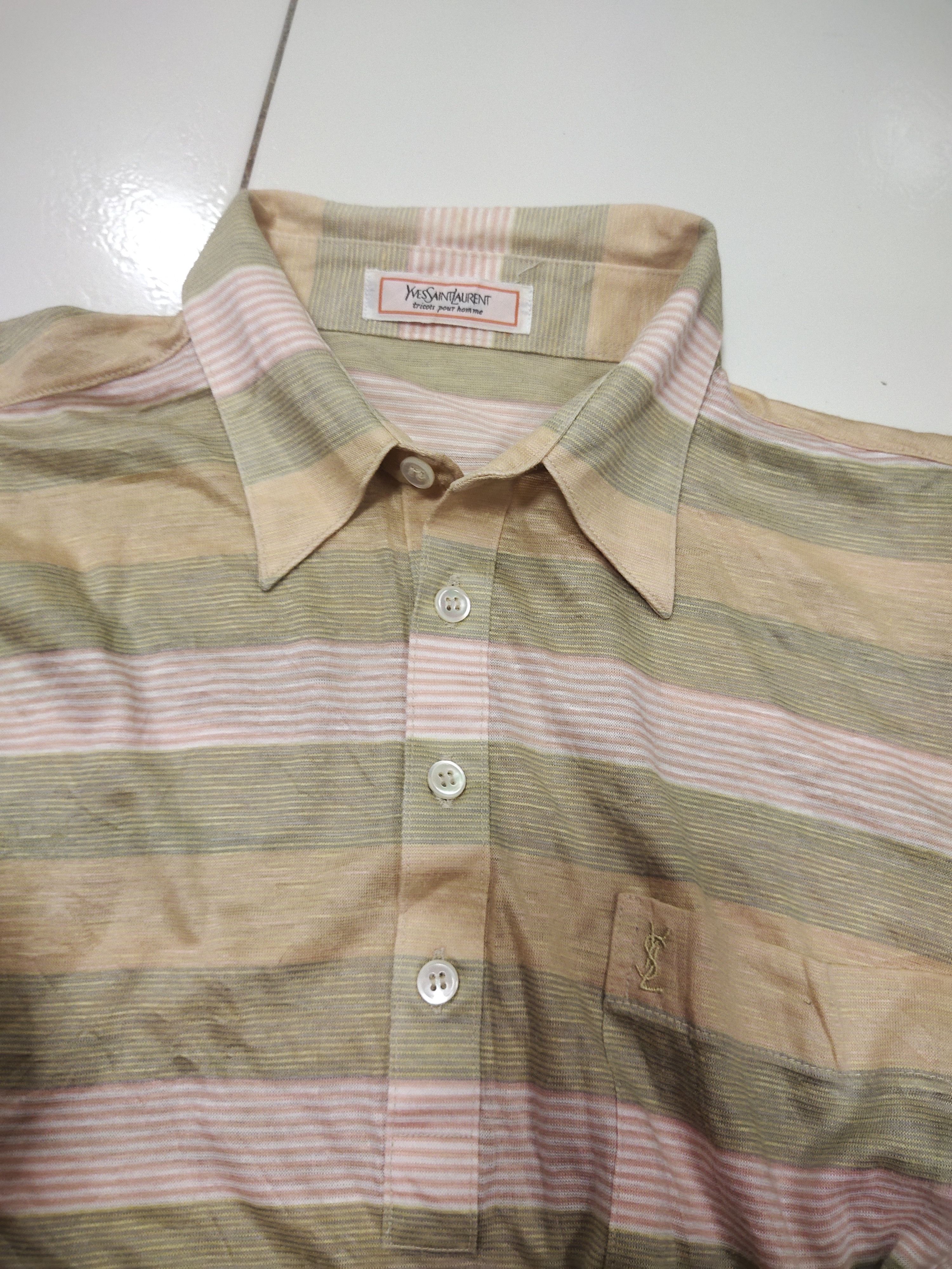 Vintage × Yves Saint Laurent VINTAGE YSL POLO STRIPE SMALL Size US S / EU 44-46 / 1 - 4 Thumbnail