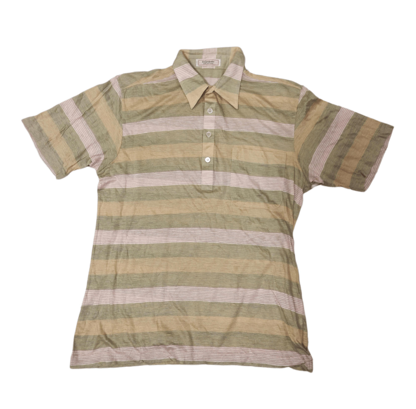 Vintage × Yves Saint Laurent VINTAGE YSL POLO STRIPE SMALL Size US S / EU 44-46 / 1 - 1 Thumbnail