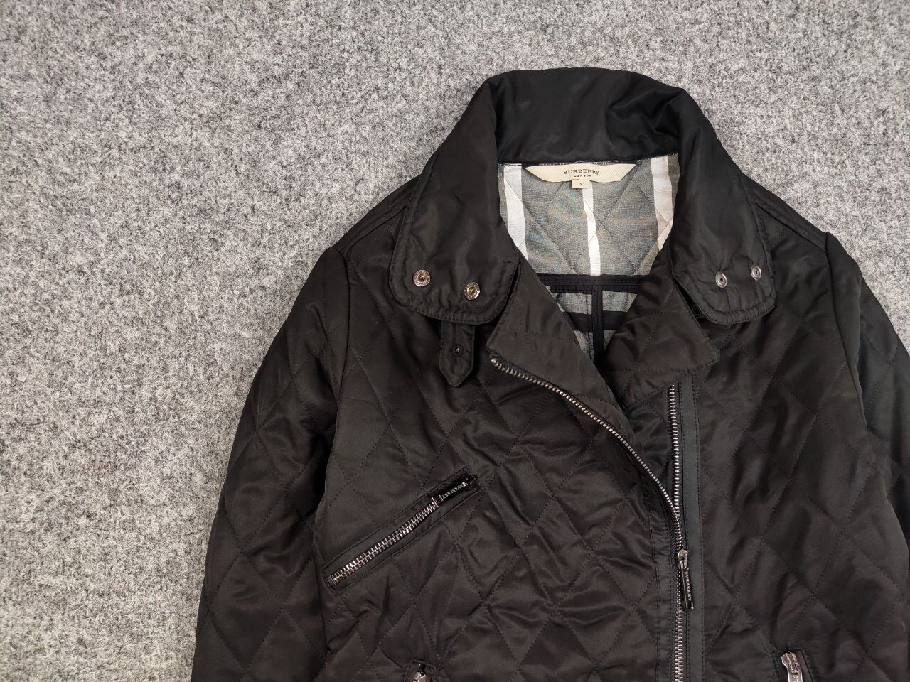 Burberry Burberry London Quilted Black Nova Check Biker Jacket Size US S / EU 44-46 / 1 - 11 Thumbnail