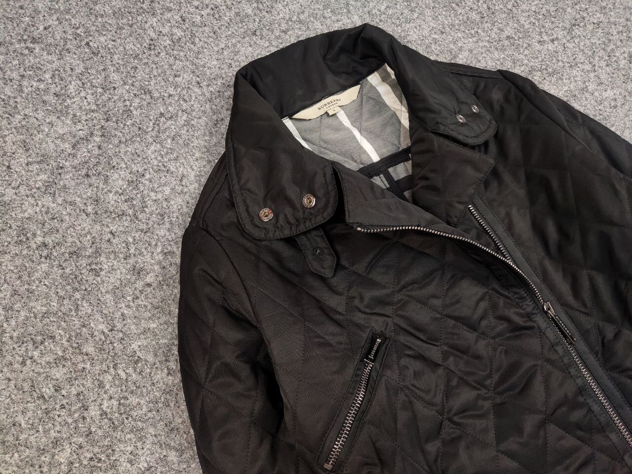 Burberry Burberry London Quilted Black Nova Check Biker Jacket Size US S / EU 44-46 / 1 - 7 Thumbnail