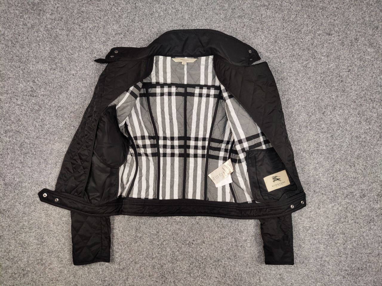 Burberry Burberry London Quilted Black Nova Check Biker Jacket Size US S / EU 44-46 / 1 - 17 Thumbnail