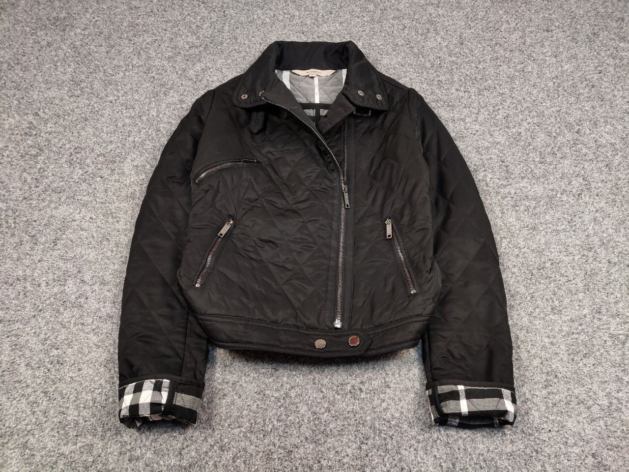 Burberry Burberry London Quilted Black Nova Check Biker Jacket Size US S / EU 44-46 / 1 - 2 Thumbnail