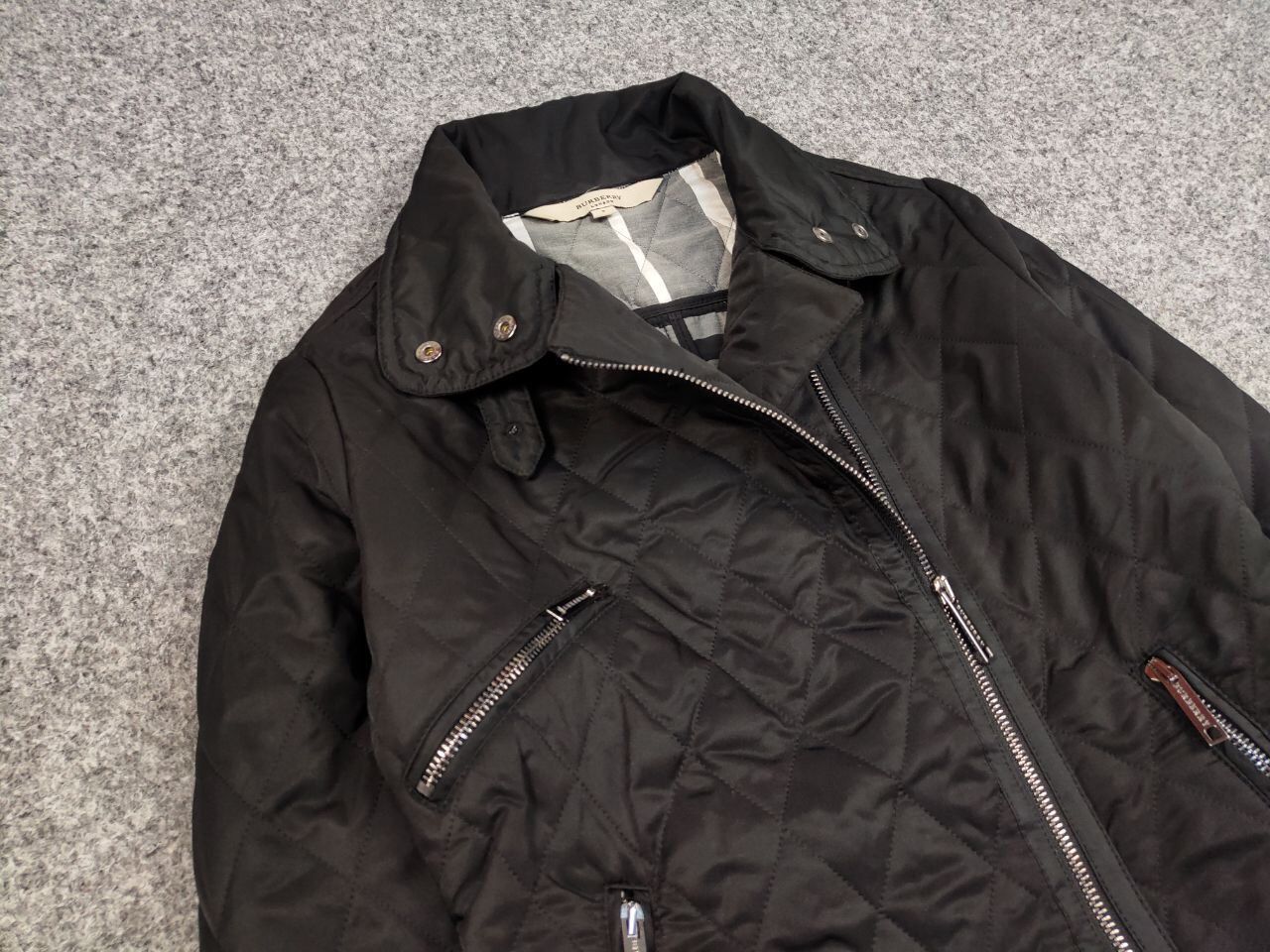 Burberry Burberry London Quilted Black Nova Check Biker Jacket Size US S / EU 44-46 / 1 - 12 Thumbnail