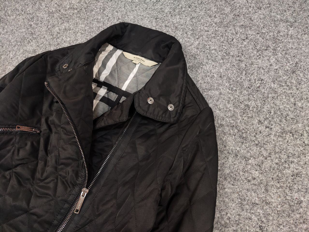 Burberry Burberry London Quilted Black Nova Check Biker Jacket Size US S / EU 44-46 / 1 - 4 Thumbnail