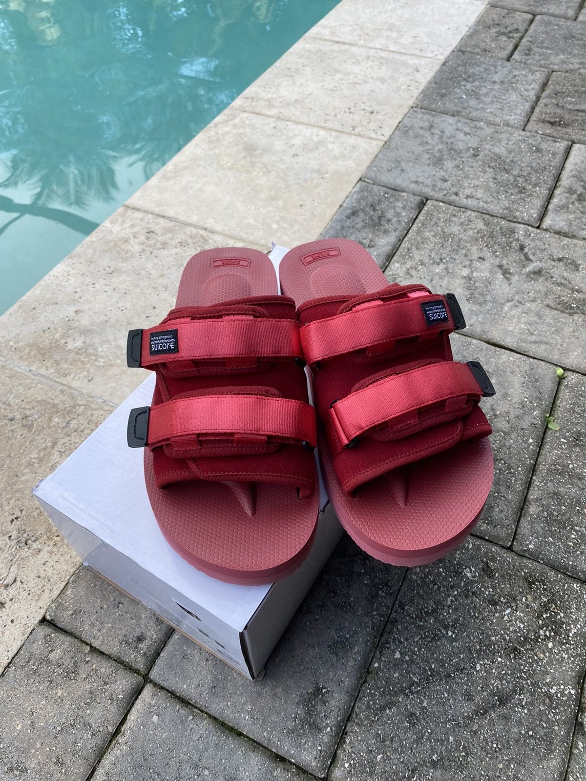image of Suicoke Moto-Vs Slide Red, Men's (Size 11)
