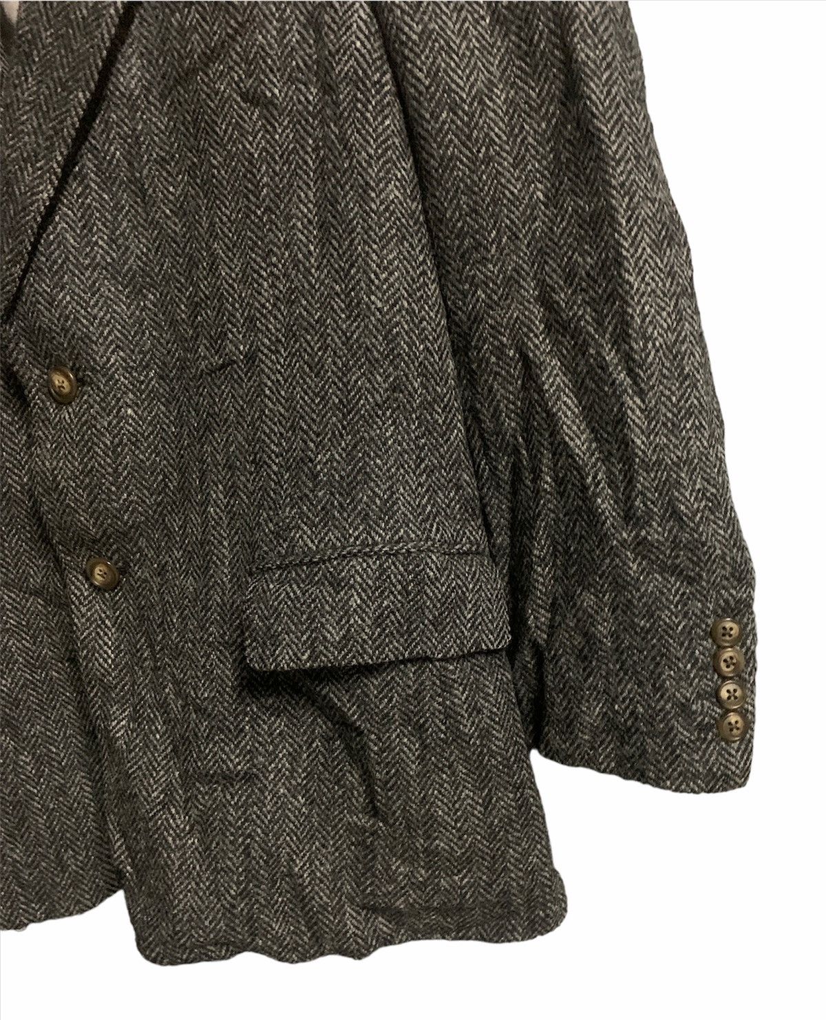 Harris Tweed HARRIS TWEED WOOL HERRINGBONE COAT Size US M / EU 48-50 / 2 - 5 Thumbnail