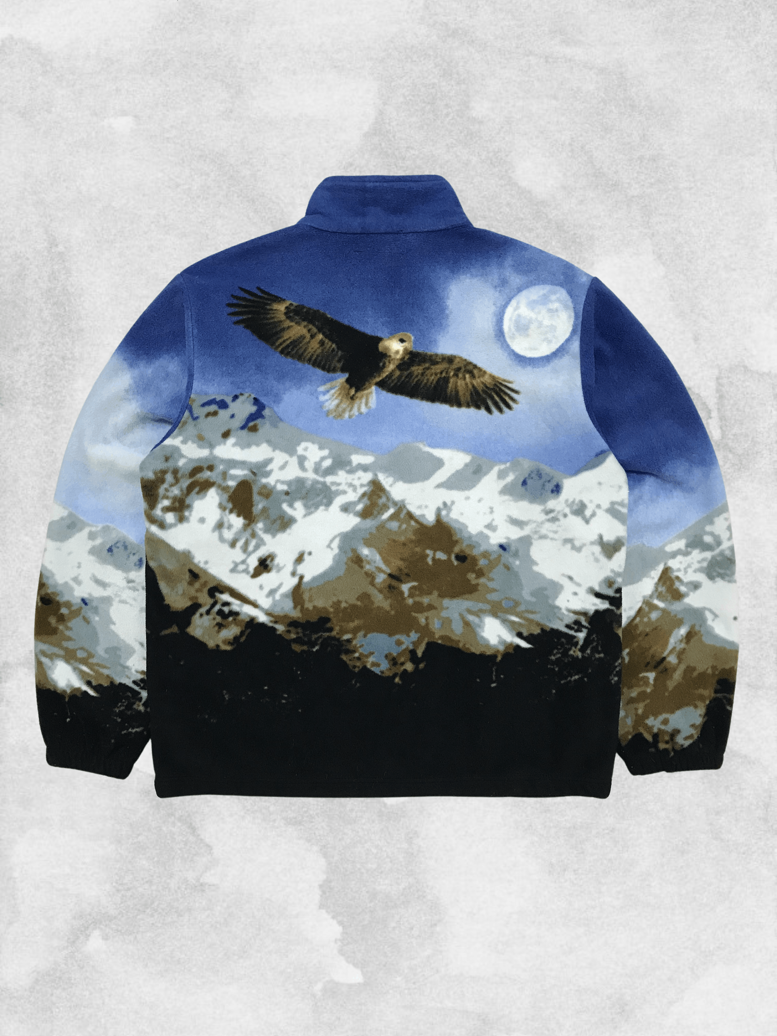 Vintage Vintage Fleece Jacket All Over Print Eagle 90s Outdoor Life Size US XL / EU 56 / 4 - 2 Thumbnail