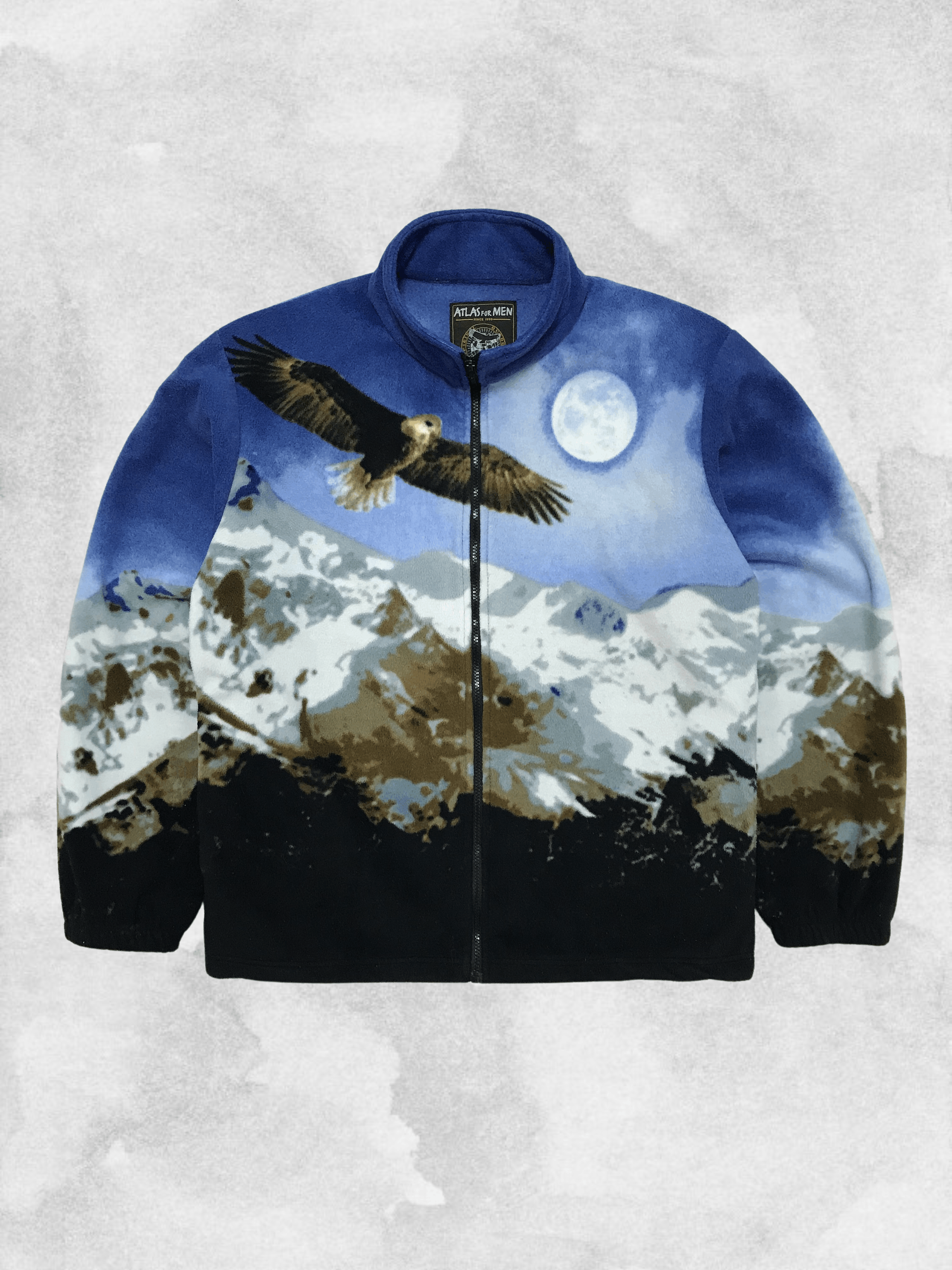 Vintage Vintage Fleece Jacket All Over Print Eagle 90s Outdoor Life Size US XL / EU 56 / 4 - 1 Thumbnail