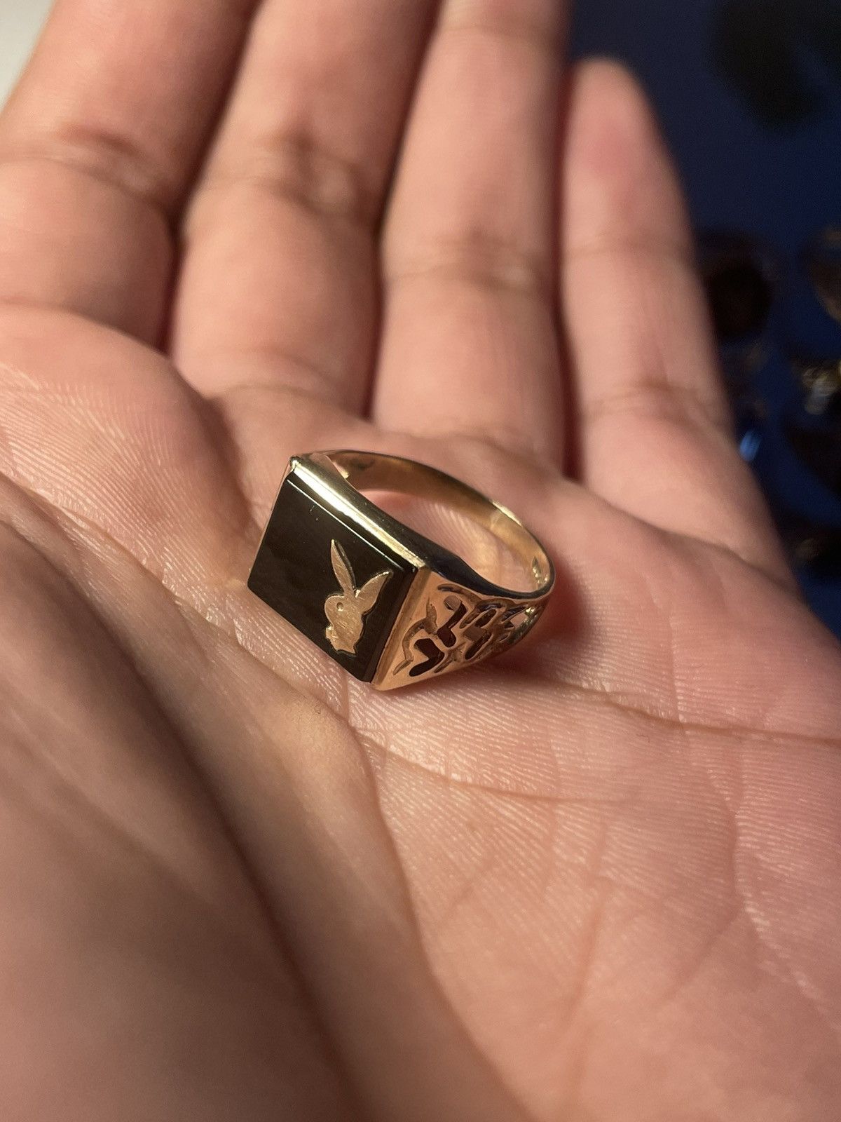 Playboy × Vintage Rare Vintage Playboy Onyx Ring (Rectangular) | Grailed Playboy × Vintage Rare Vintage Playboy Onyx Ring (Rectangular) | Grailed
