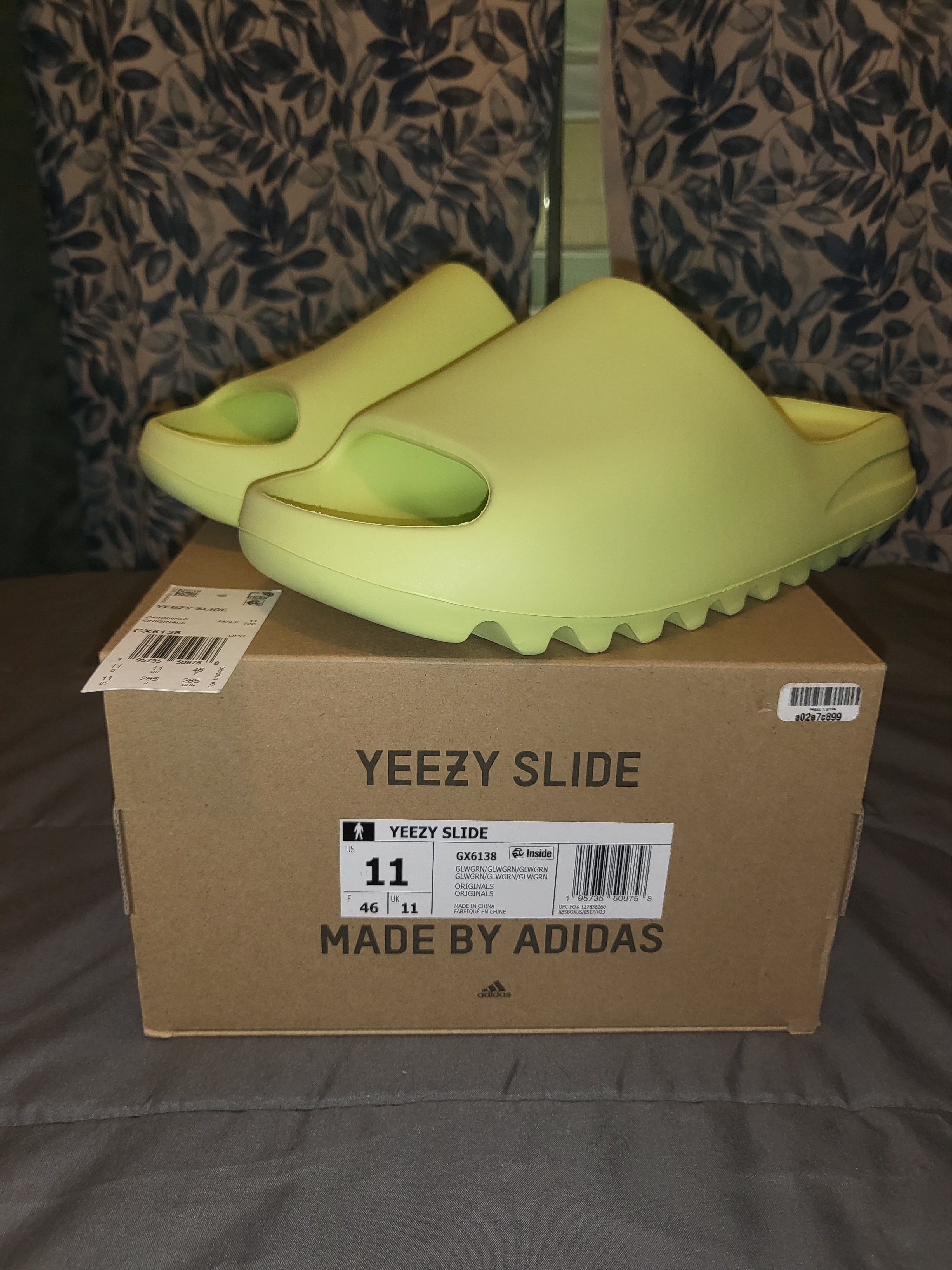 Adidas Yeezy Slide Glow Green 2022 Restock Grailed 1554