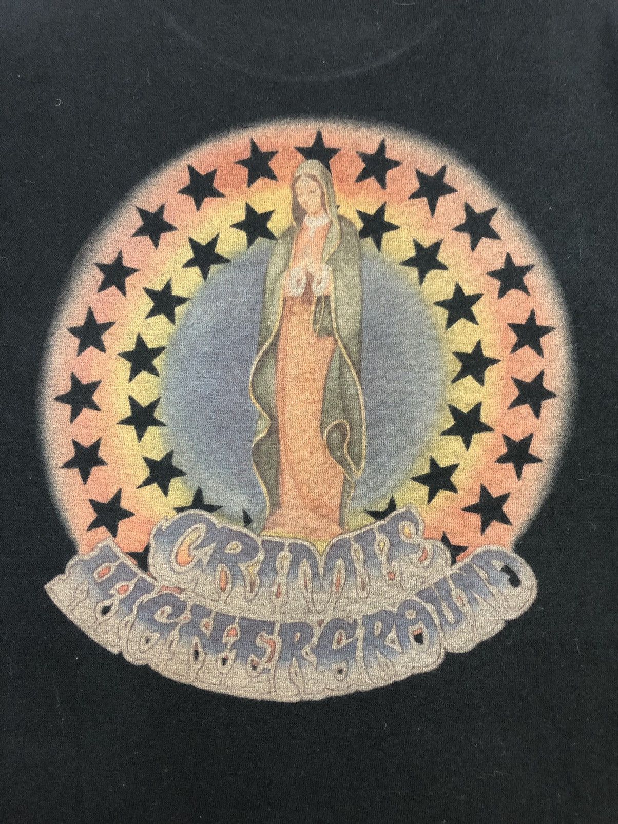 VTG THE CRIMIE VIRGEN DE GUADALUPE SHIRT WITH SPELL OUT LOGO