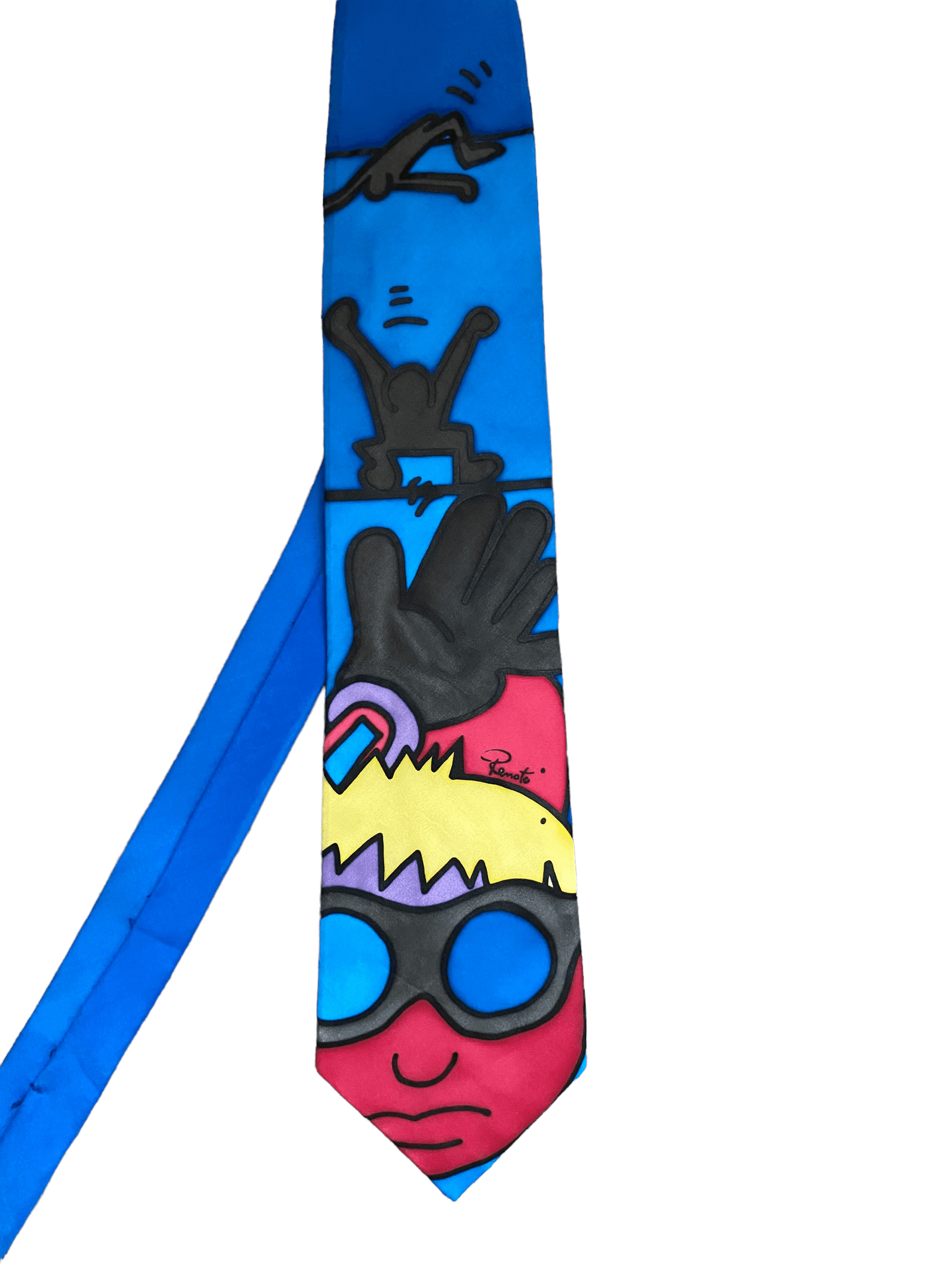 Keith Haring × Vintage Handpainted silk Keith Harring tie Size ONE SIZE - 2 Thumbnail